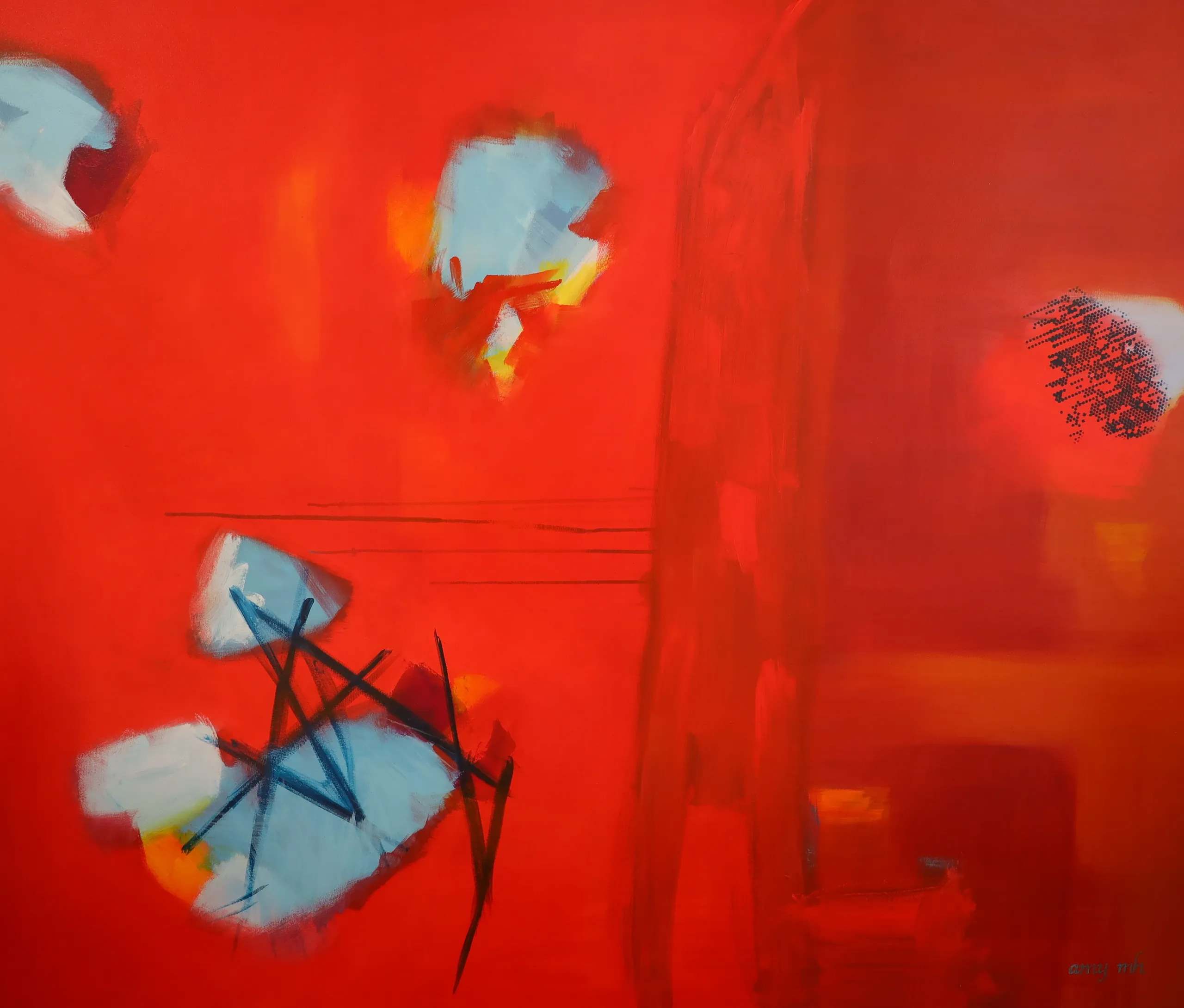 Drama Queen 60 x 72 abstracts 2022 Naples Florida Art Gallery