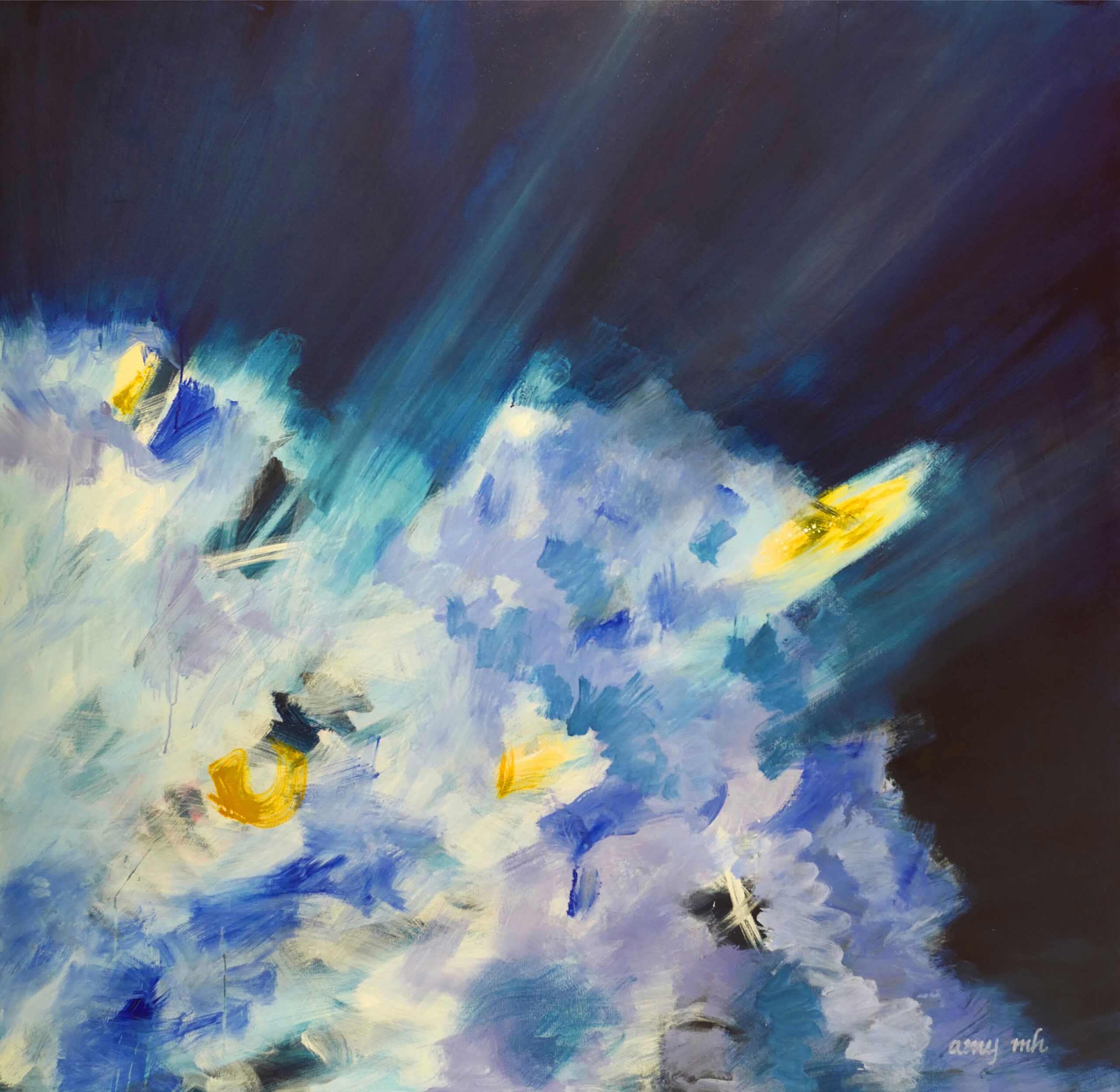 Big Bang 60 x 60 abstracts 2022 Naples Florida Art Gallery