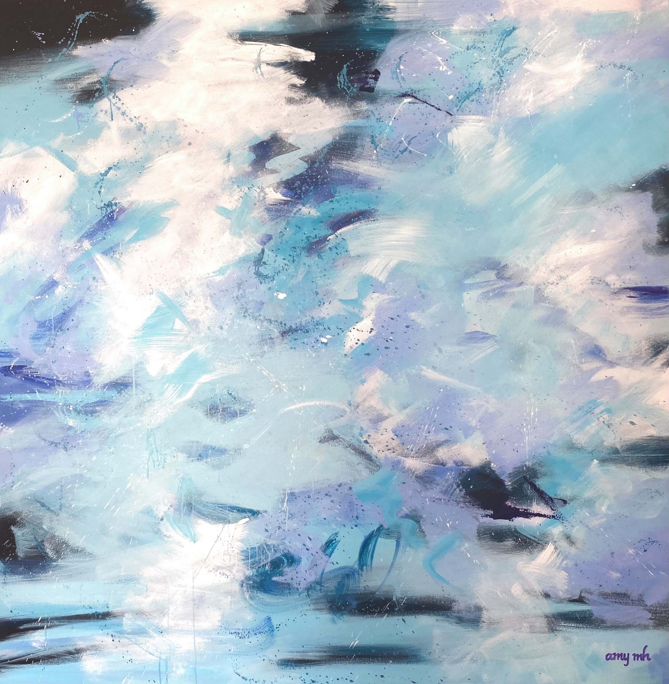 Reflection 60 x 60 abstracts 2022 Naples Florida Art Gallery