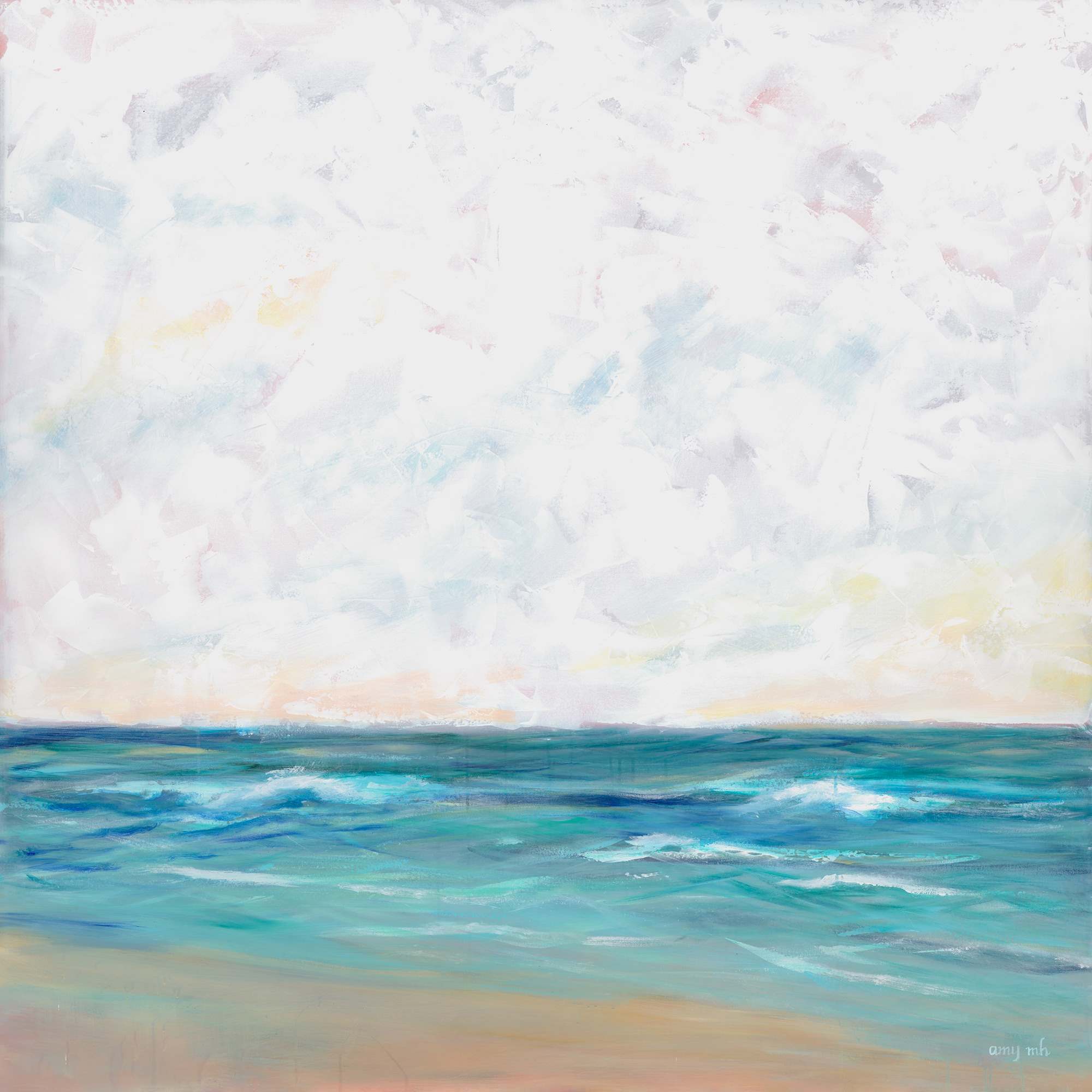 Rolling Blues 60 x 60 coastals 2021 Naples Florida Art Gallery