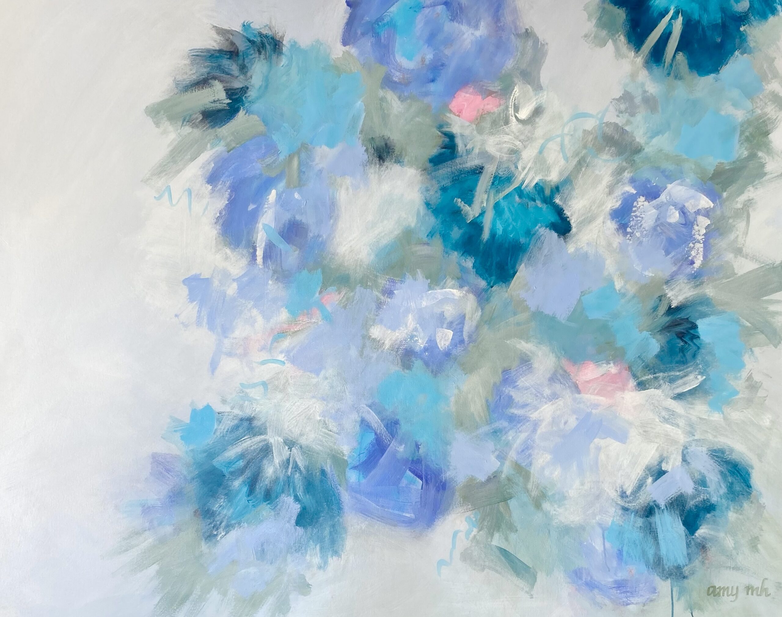 Splash 48 x 60 abstract florals 2022 Naples Florida Art Gallery