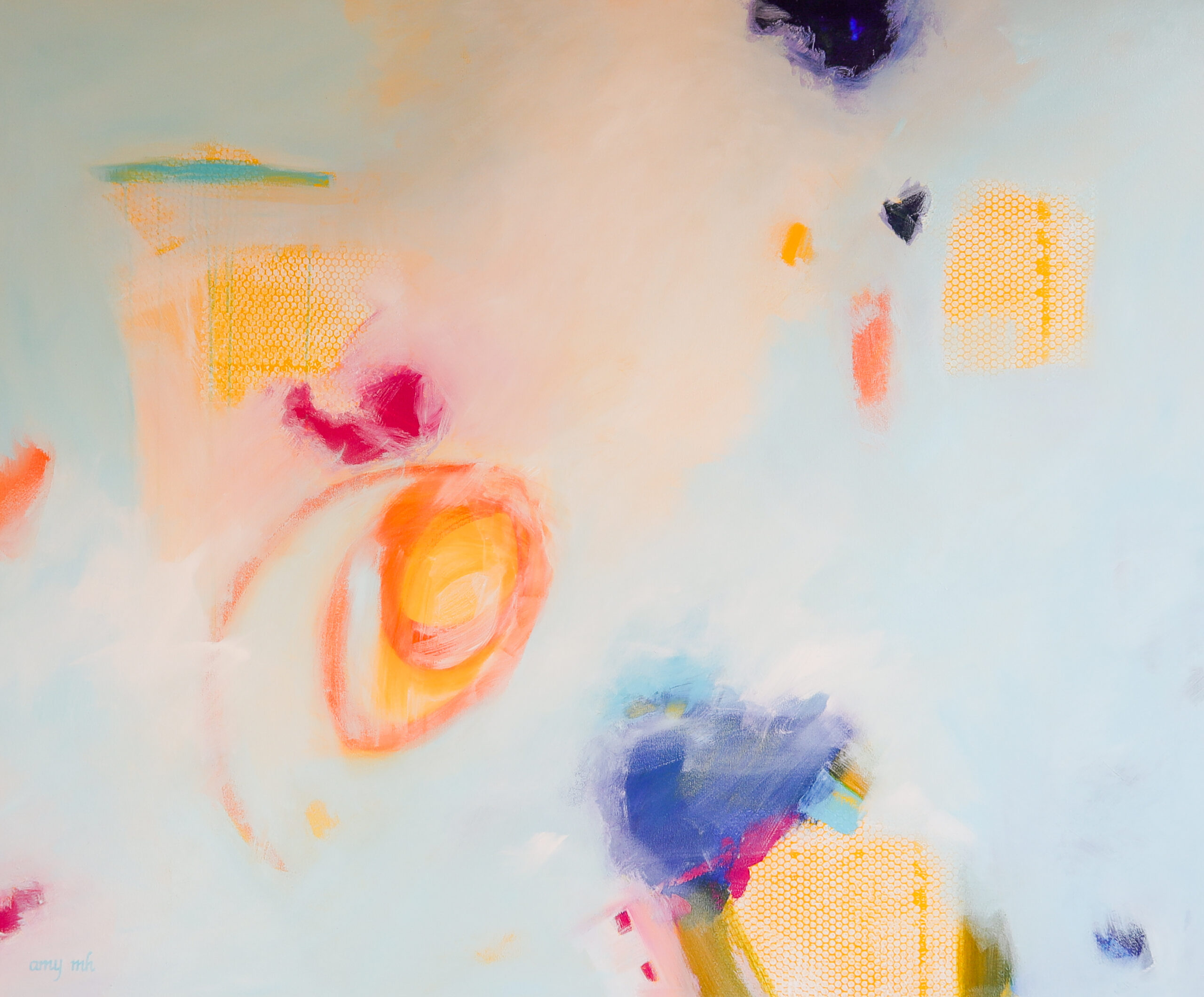 Flying Kites 60 x 72 abstracts 2022 Naples Florida Art Gallery