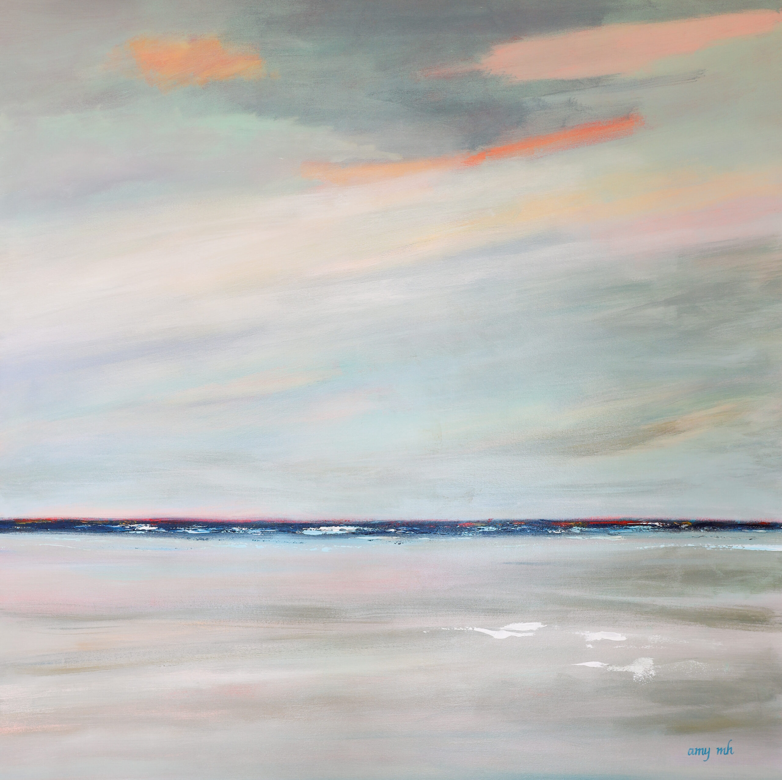 Mother of Pearl III 60 x 60 coastals 2022 Naples Florida Art Gallery