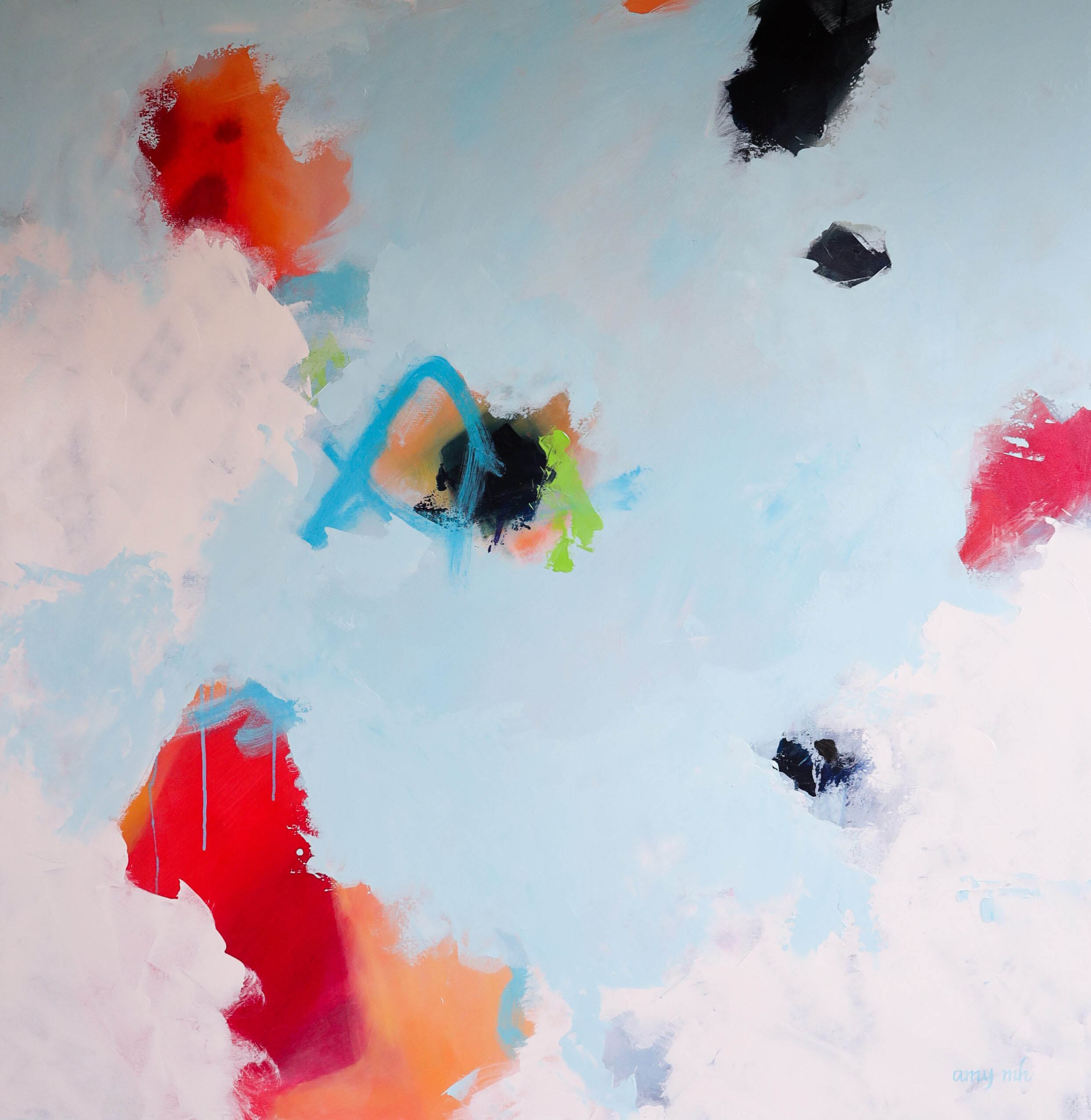 Peppermint Patty 60 x 60 abstracts 2022 Naples Florida Art Gallery