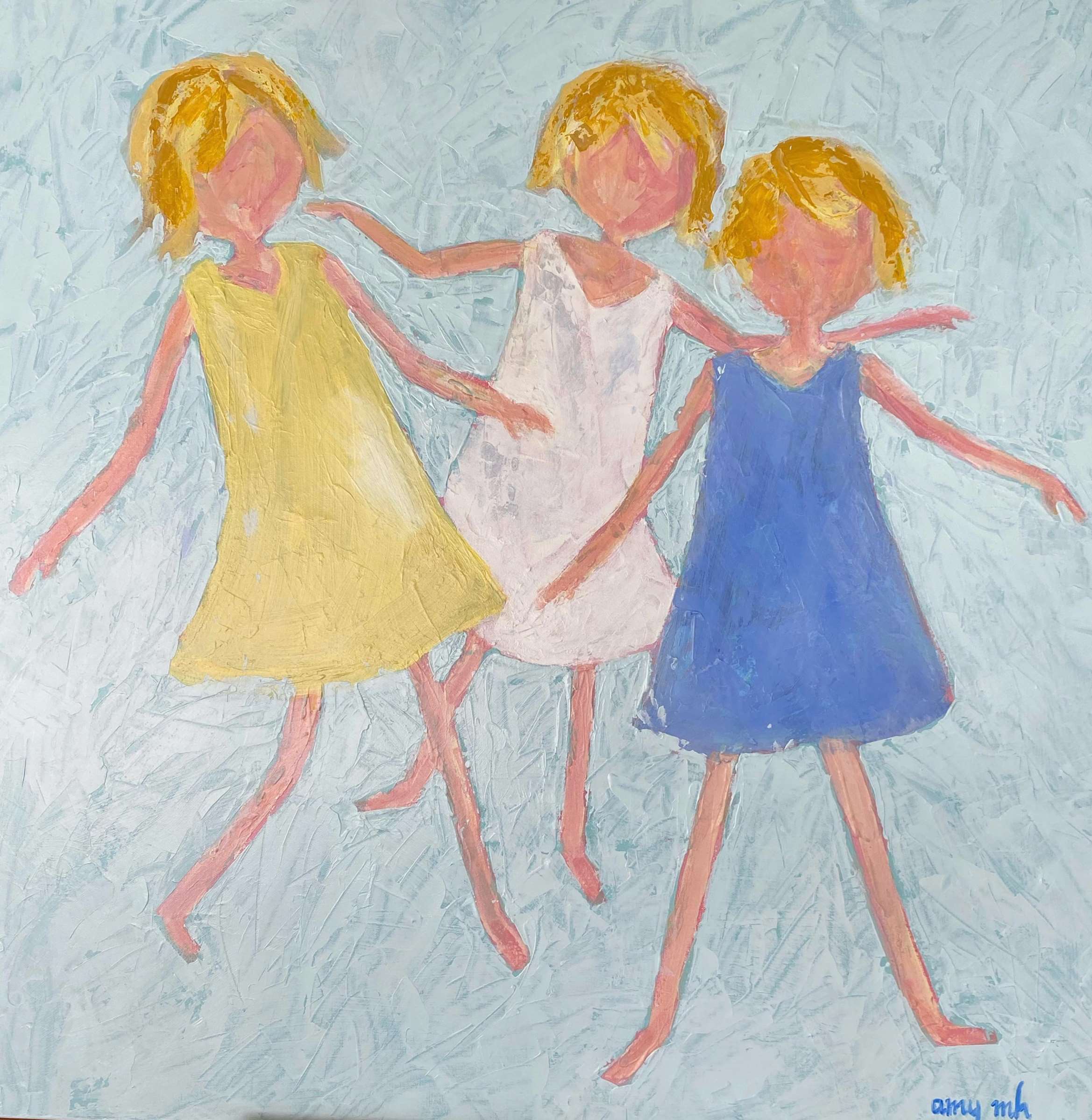 Jiggle & Jive 36 x 36 the girls 2020 Naples Florida Art Gallery