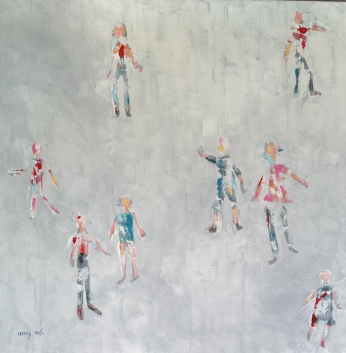 Graffiti 60 x 60 the girls 2023 Naples Florida Art Gallery