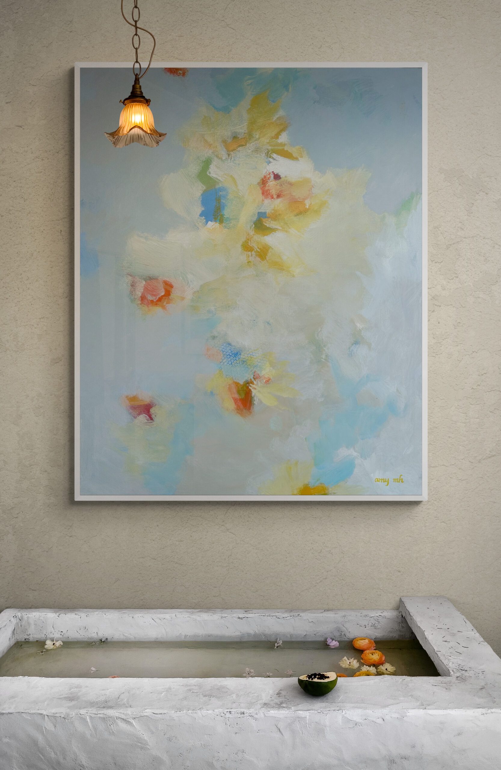 Pillow Talk 60 x 48 abstracts Rustic concrete bath scaled