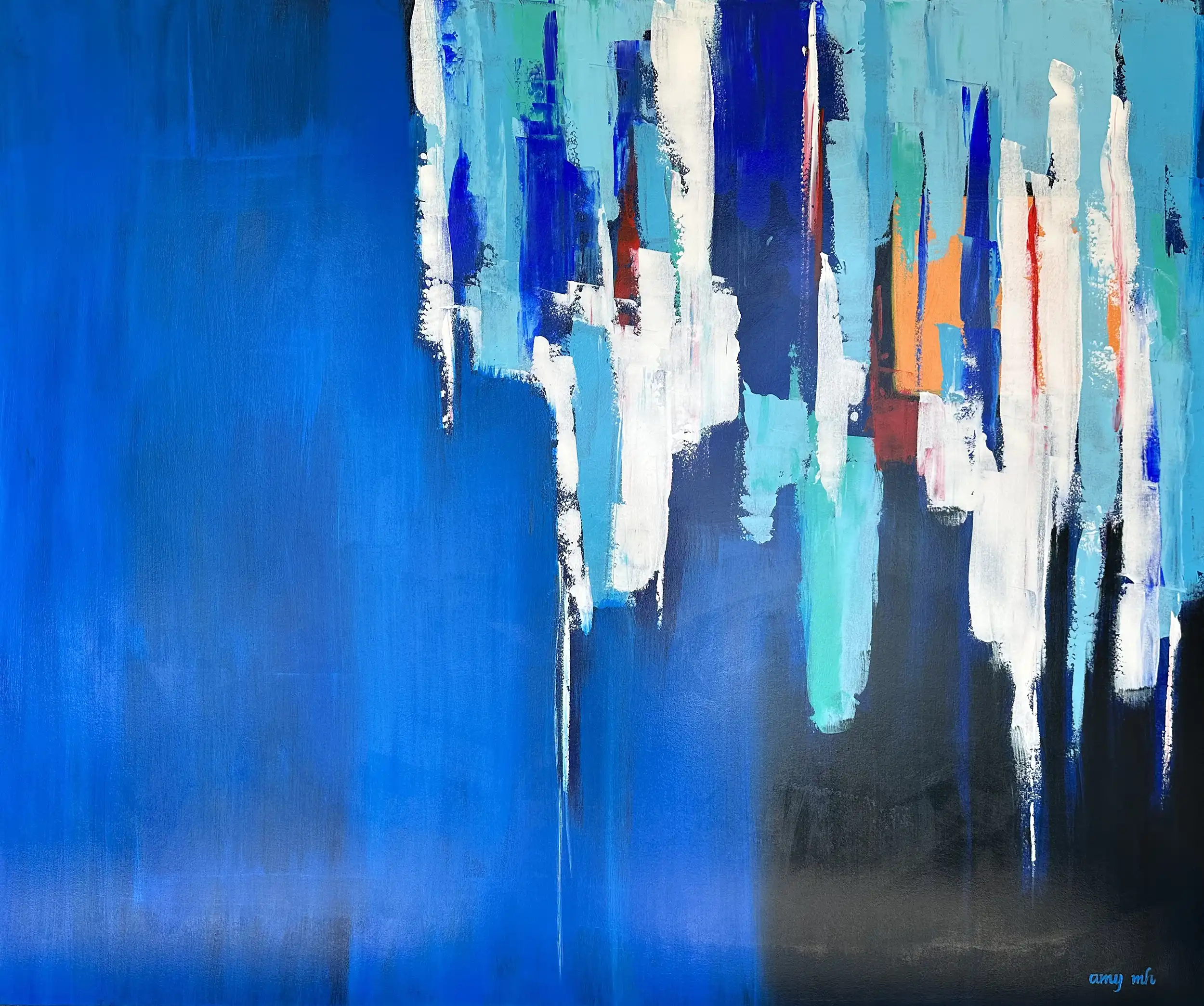 Chemistry 60 x 72 abstracts 2023 Naples Florida Art Gallery