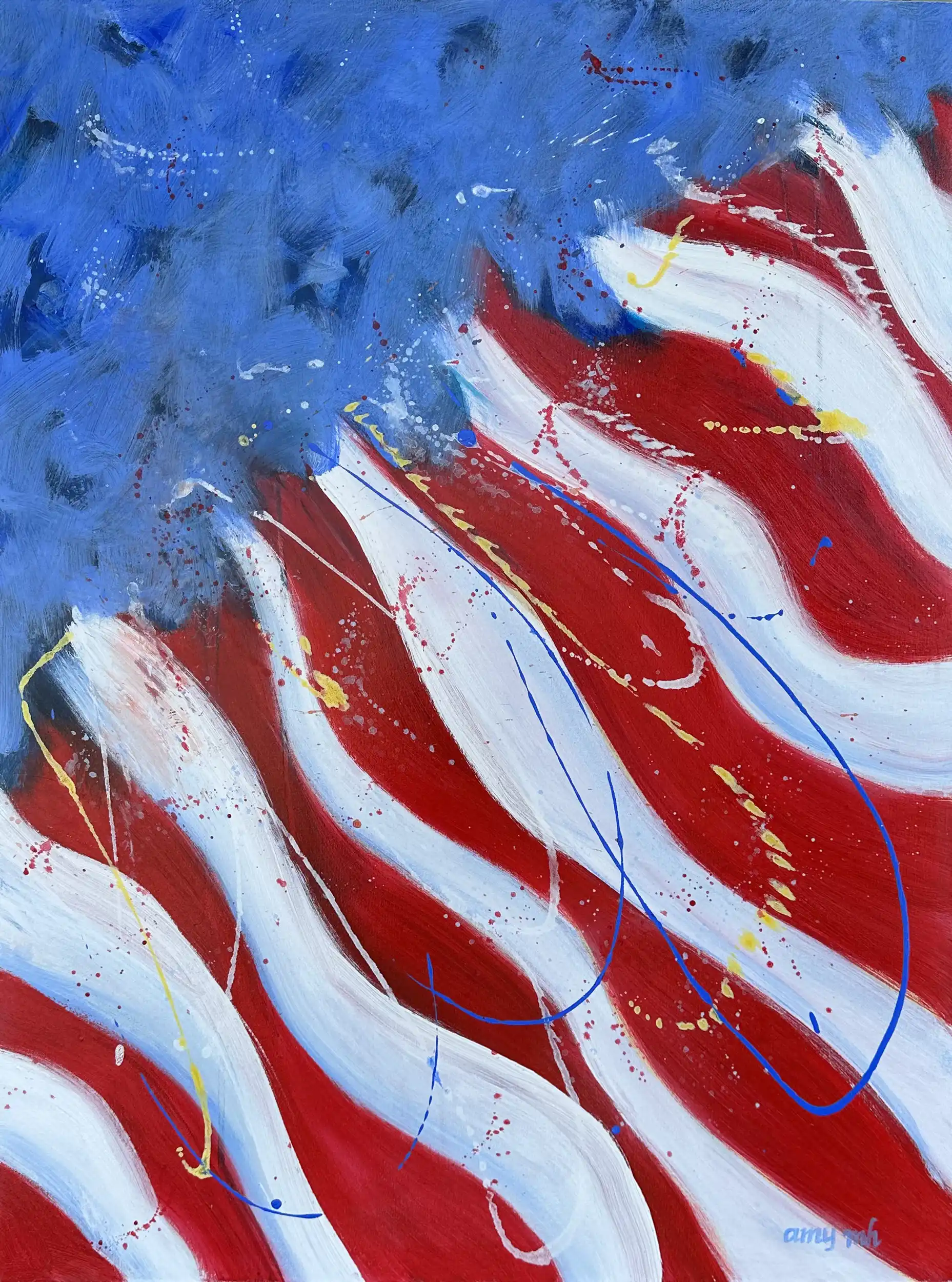Crazy for You 40 x 30 abstracts 2023 Naples Florida Art Gallery