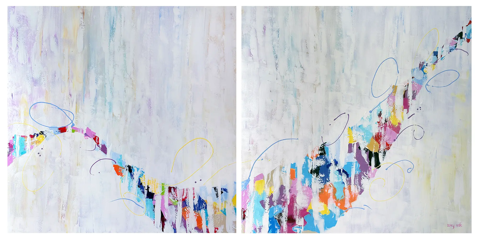 Rhapsody 60 x 120 abstracts 2023 Naples Florida Art Gallery