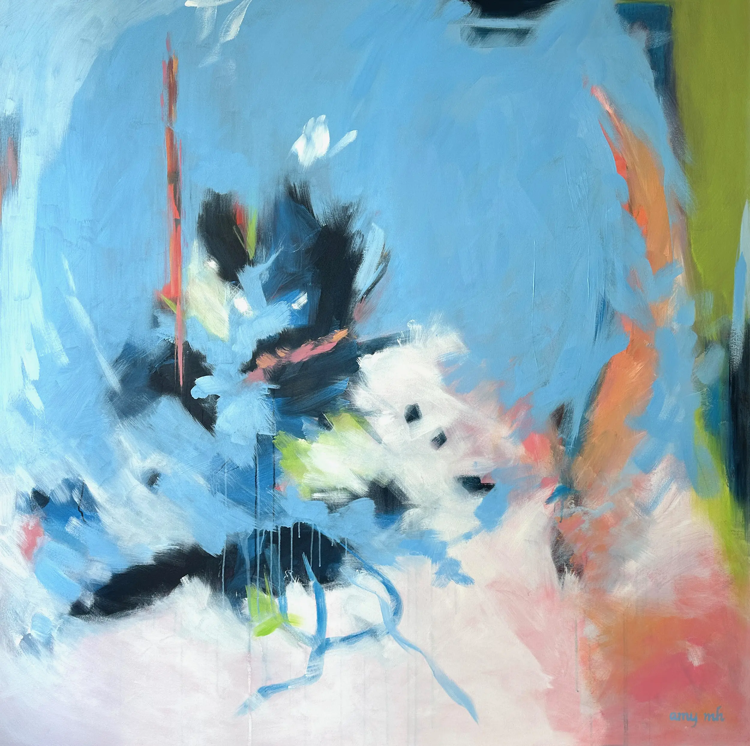 Come Undone 72 x 72 abstracts 2023 Naples Florida Art Gallery