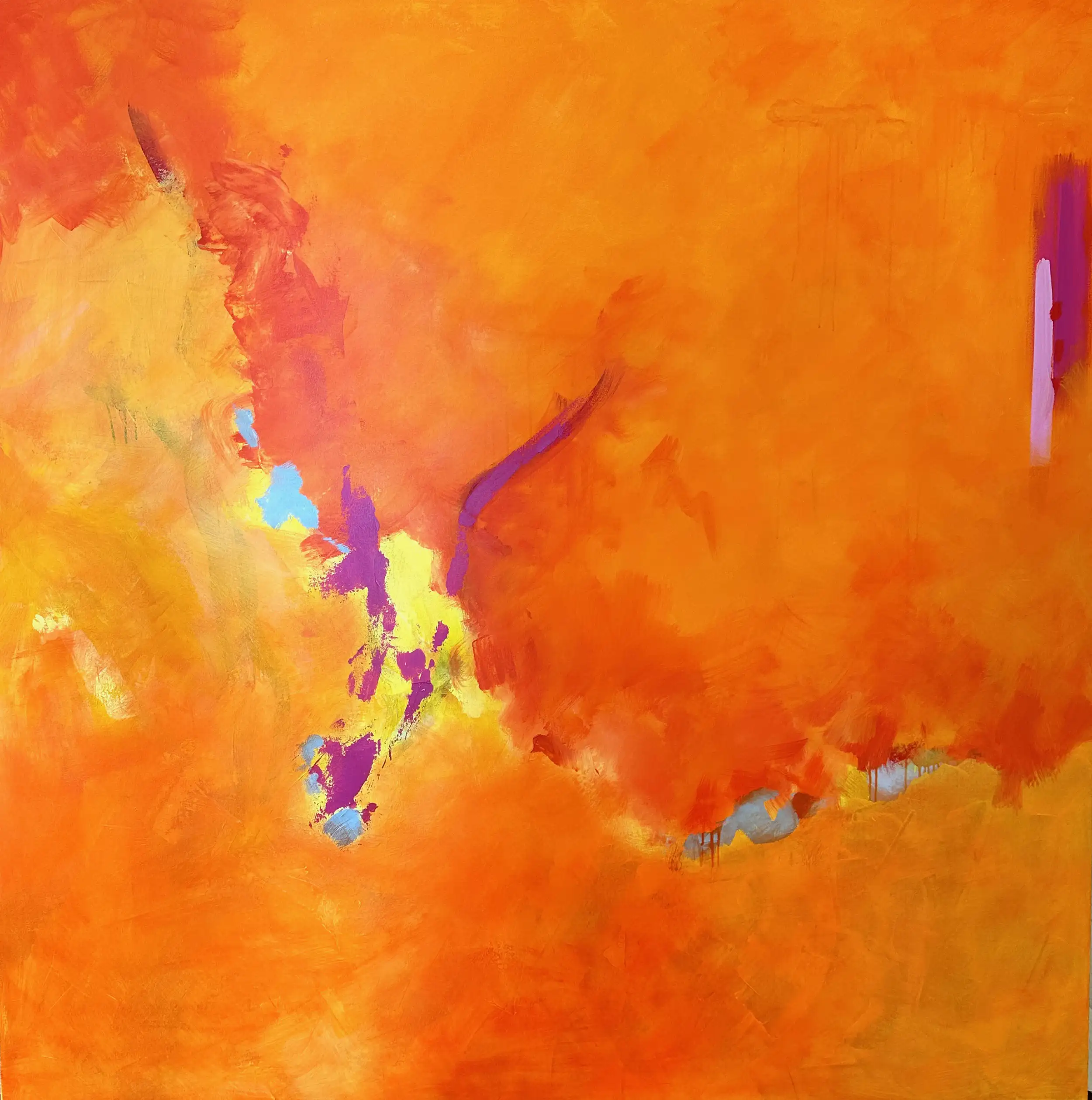 Smoldering 72 x 72 abstracts 2023 Naples Florida Art Gallery
