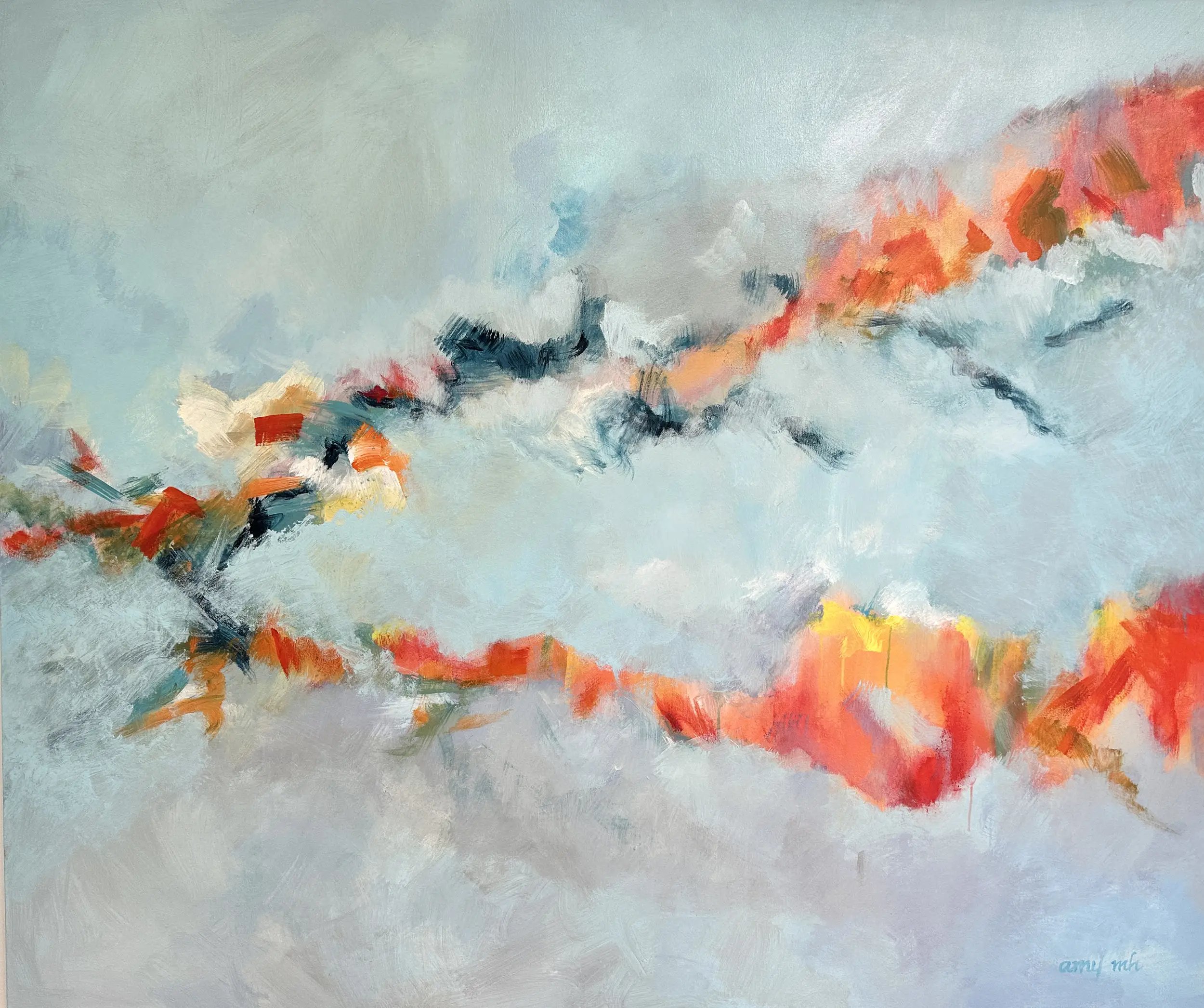 Earthquake 60 x 72 Naples abstracts Art Gallery 