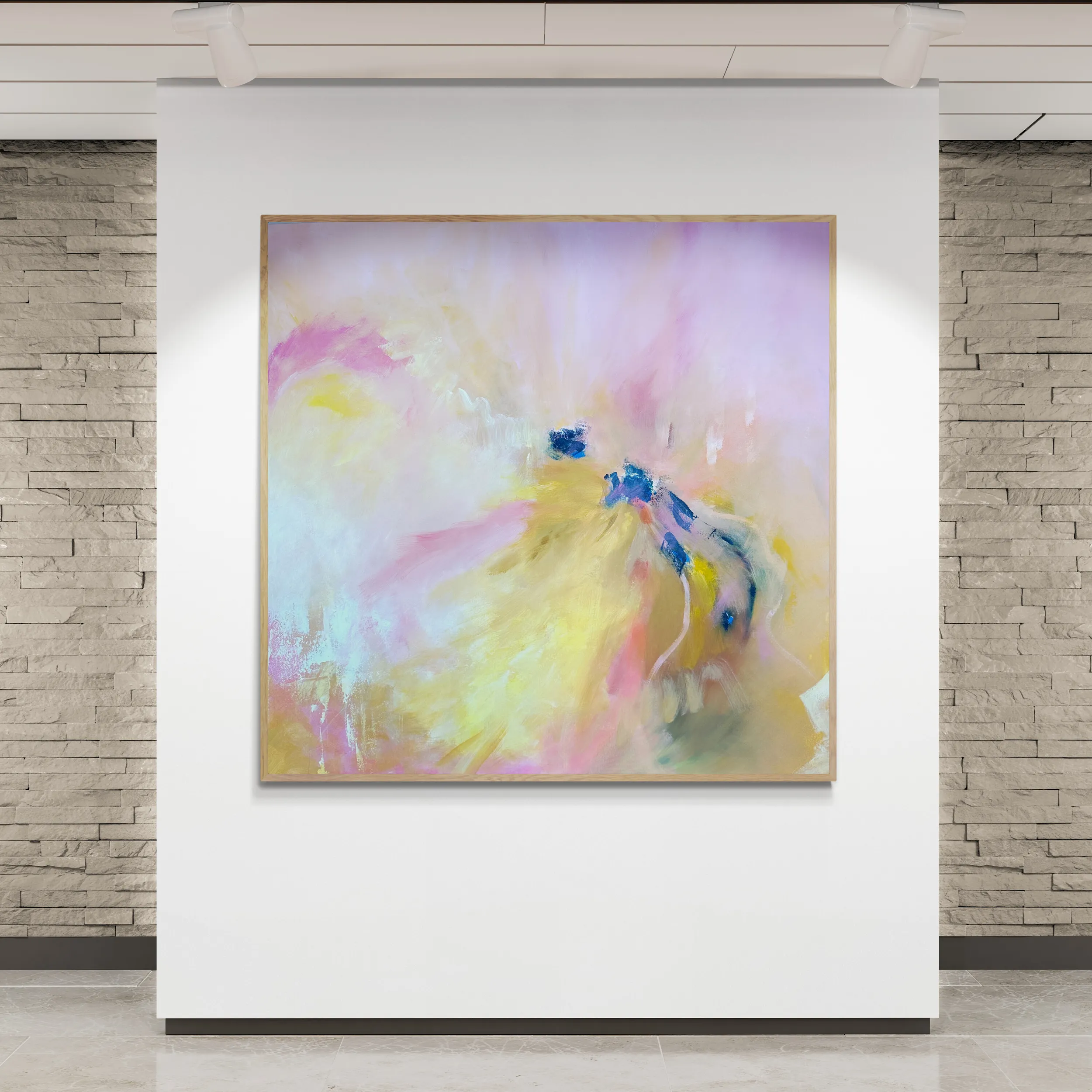  Naples art painting art gallery wall with brick background 