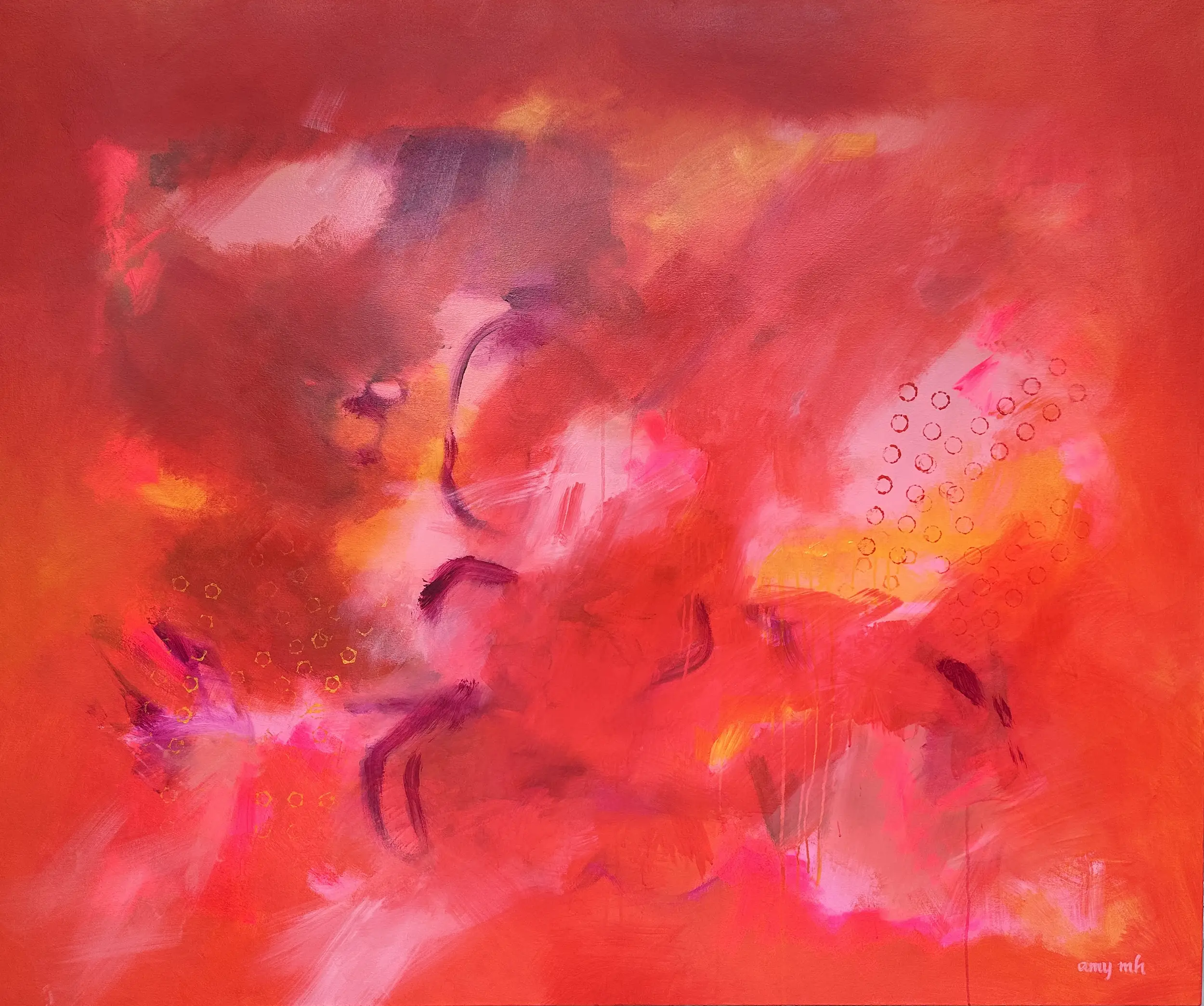 Flash Dance 60 x 72 Naples abstracts Art Amy Moglia Heuerman acrylic on canvas