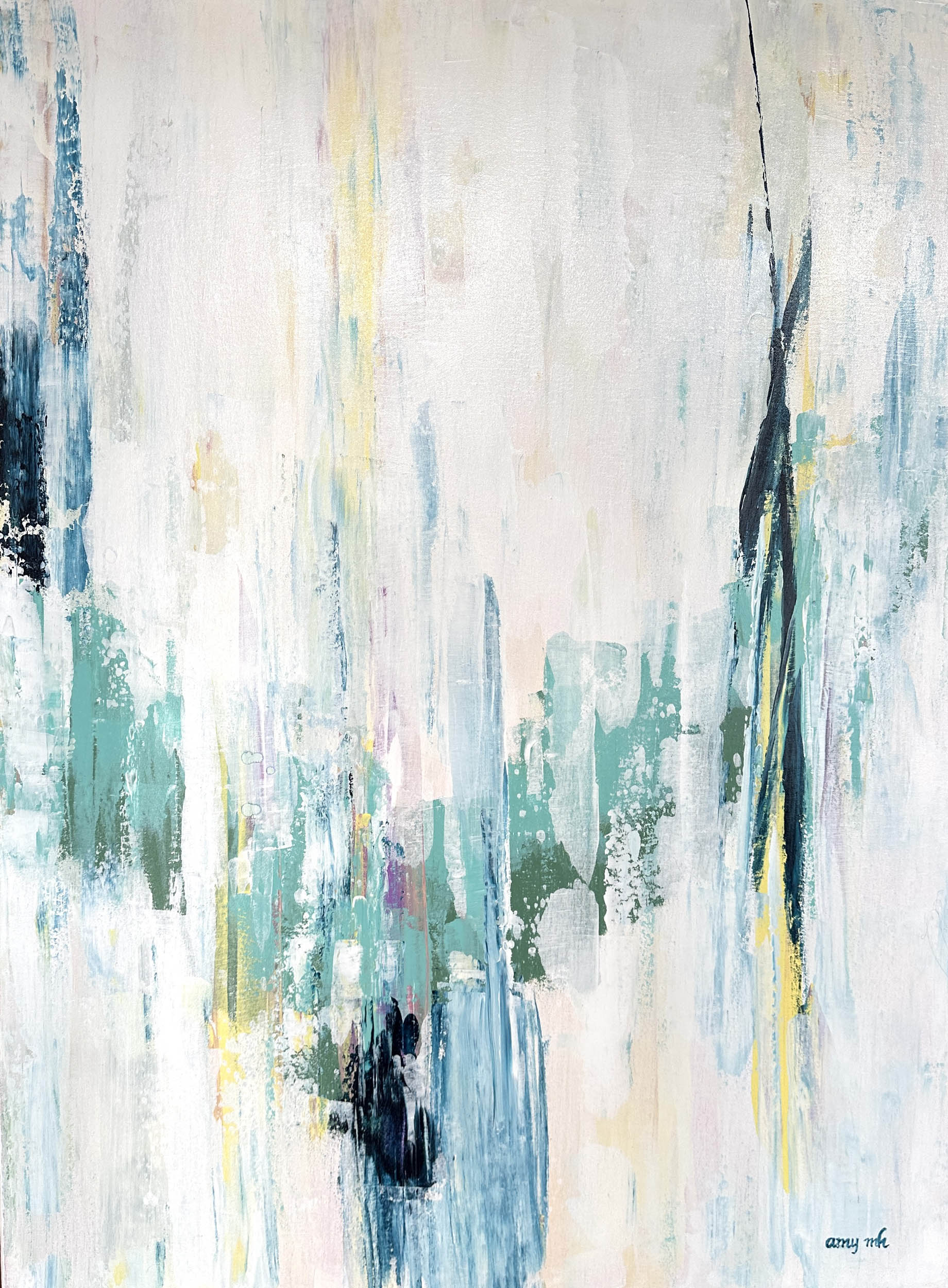 Icicles 40 x 30 abstracts 2023 Naples Florida Art Gallery