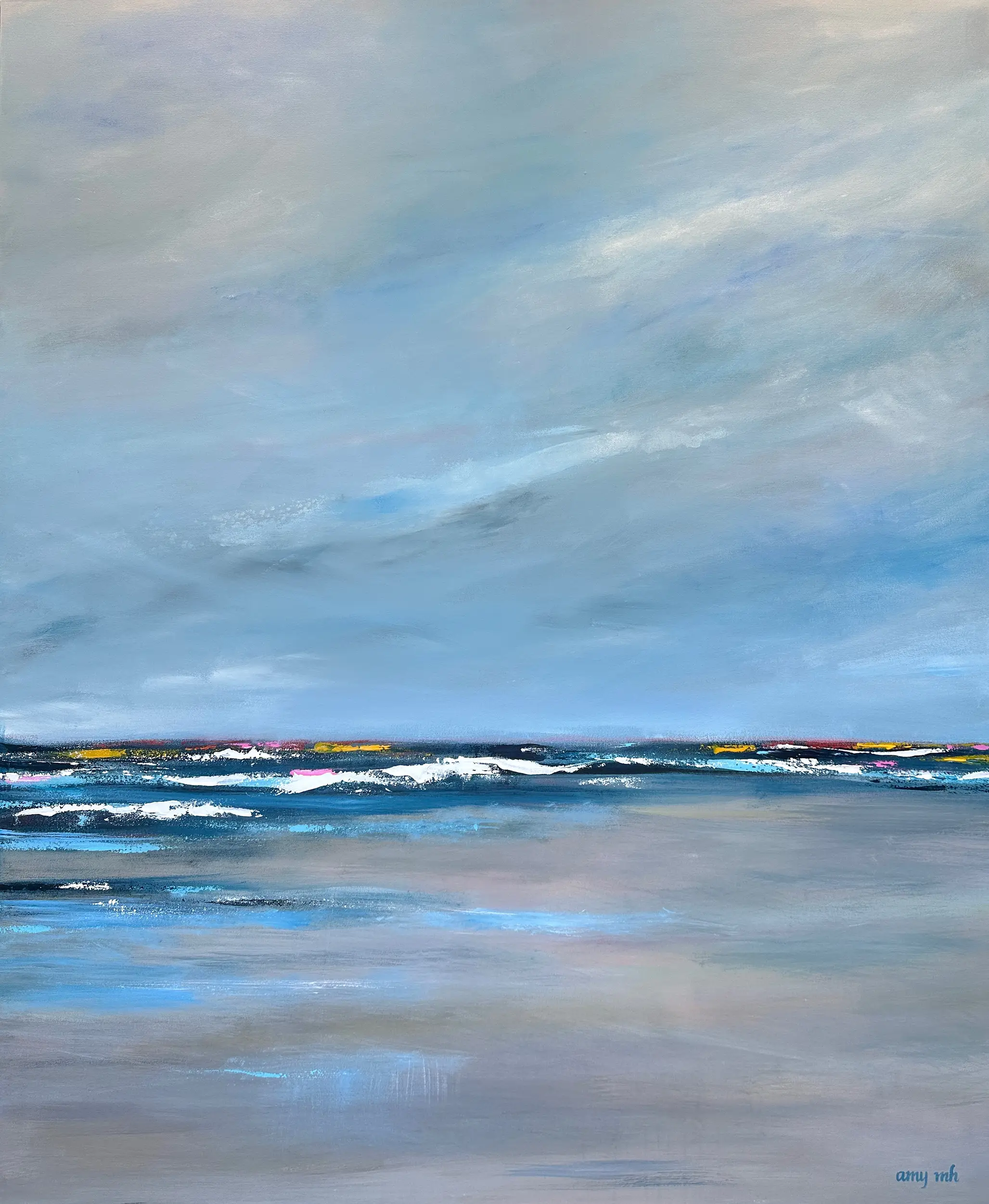 Falling Sky III 72 x 60 Naples, FL coastals paintings Amy Moglia Heuerman Falling Sky III 72x60