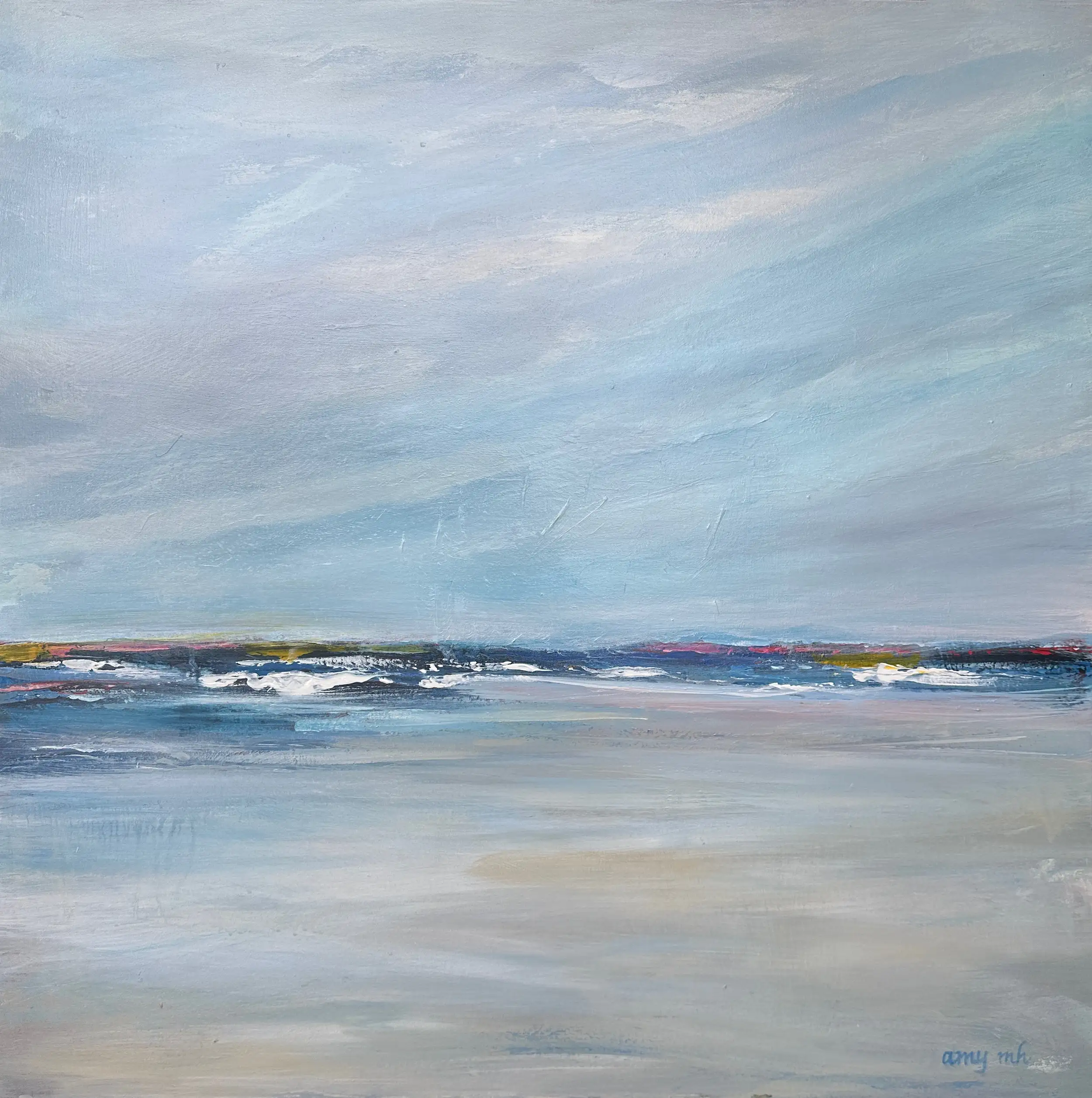 Falling Sky 36 x 36 coastals 2024 Naples Florida Art Gallery