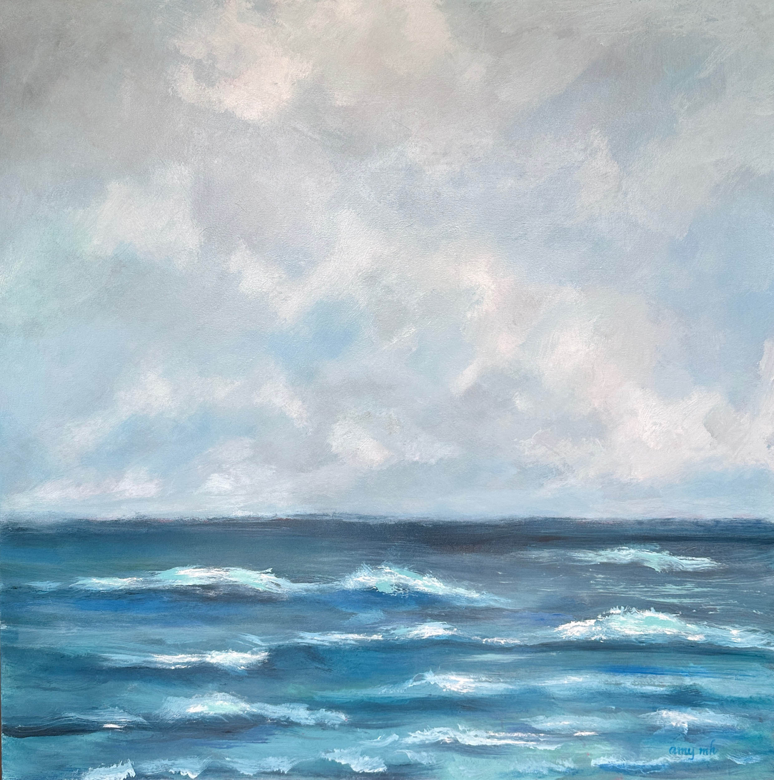 Summer Surf 48 x 48 coastals 2023 Naples Florida Art Gallery