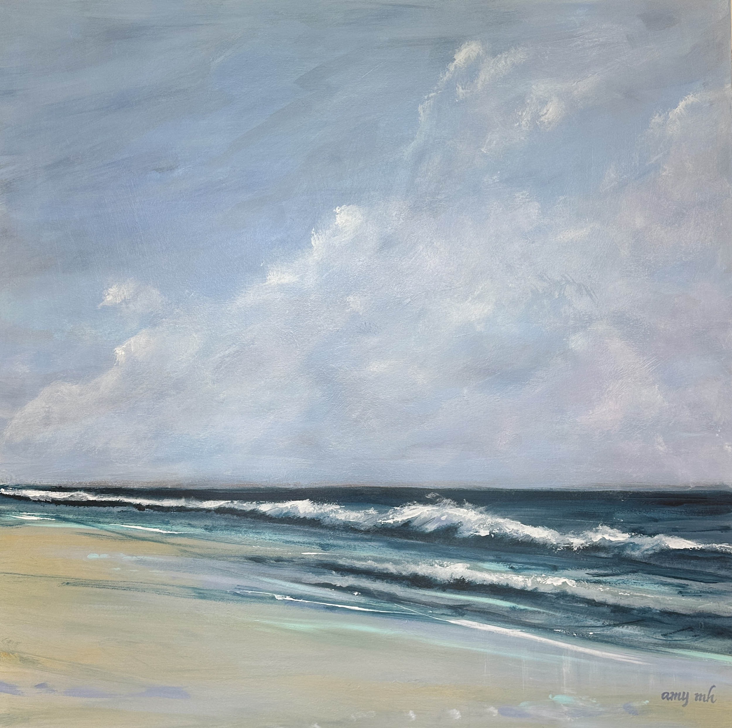 Summer Surf 48 x 48 coastals 2025 Naples Florida Art Gallery
