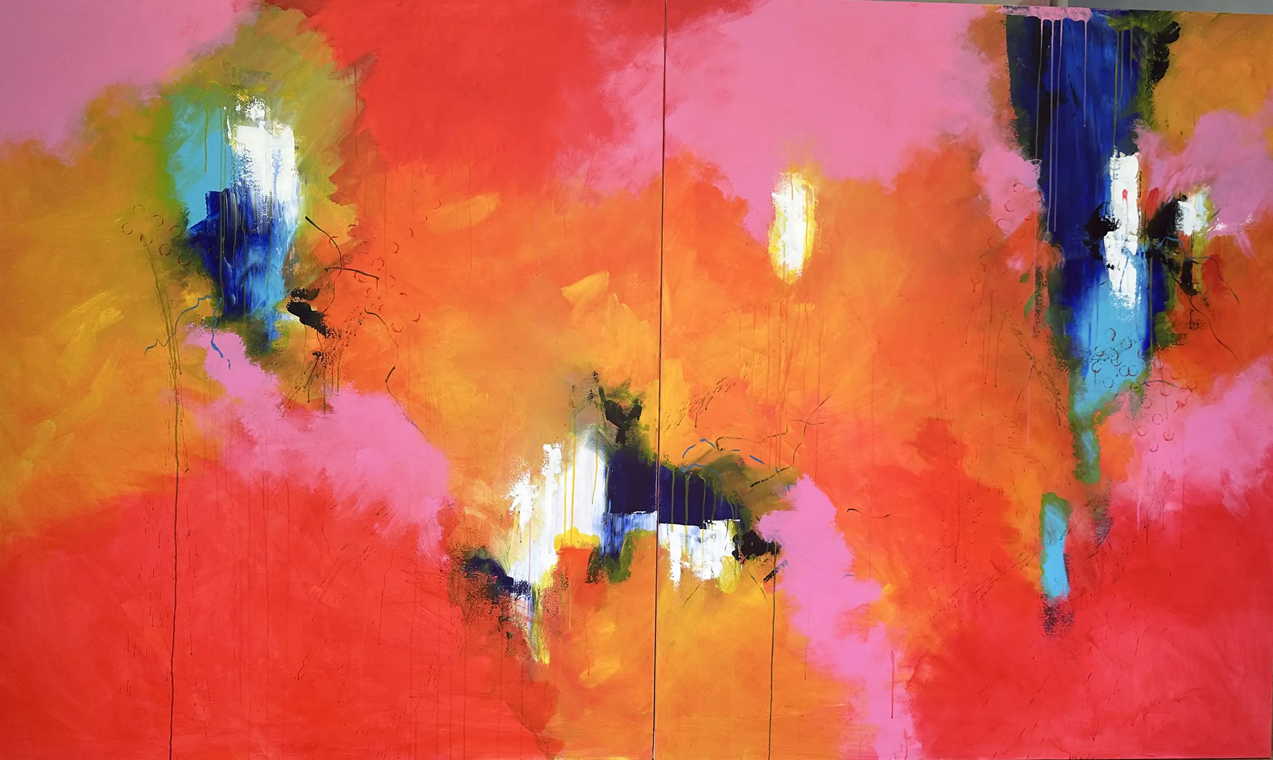 Jubilee 6 x 10 (2 paintings) abstracts 2024 Naples Florida Art Gallery