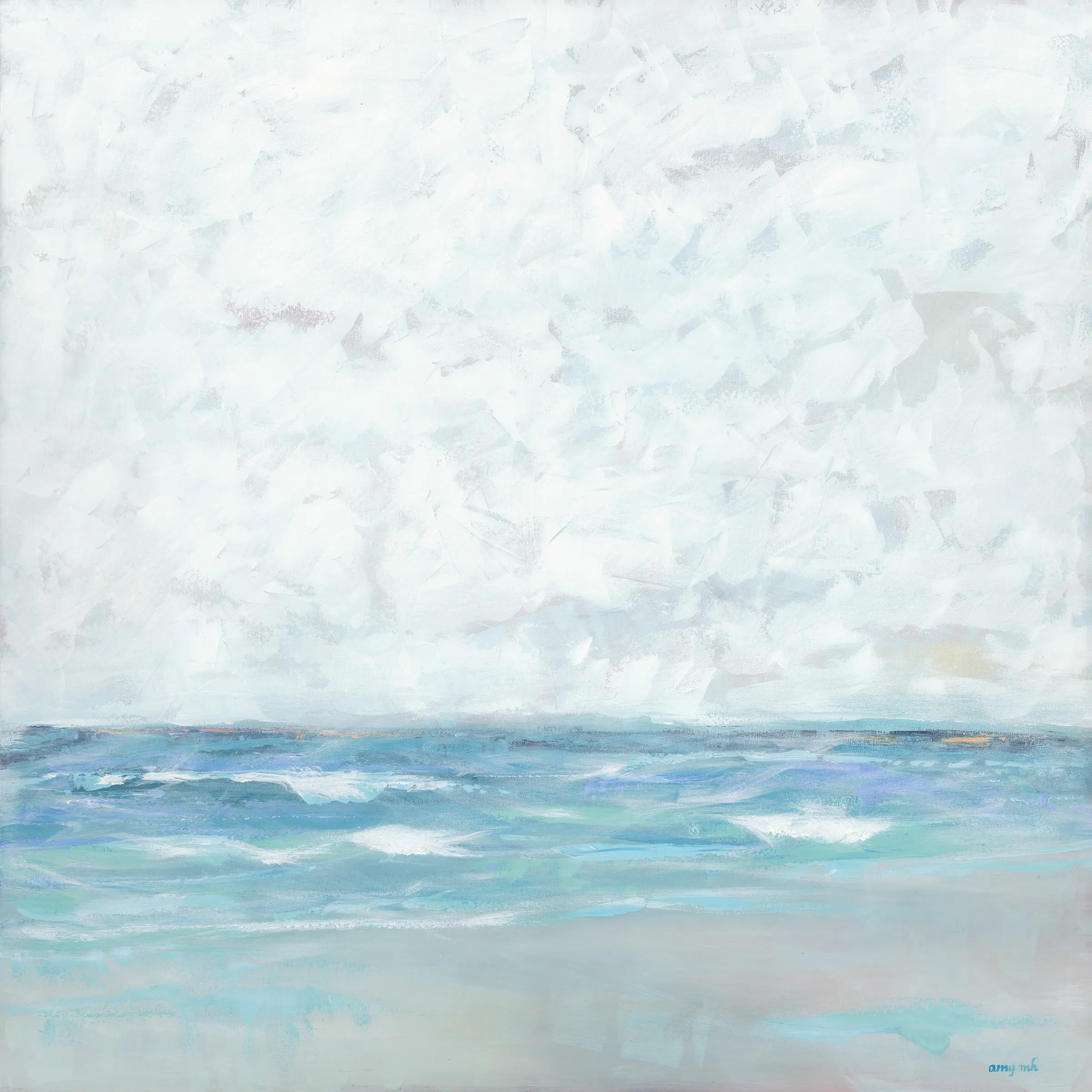 Soulmate 60 x 60 abstract florals 2025 Naples Florida Art Gallery