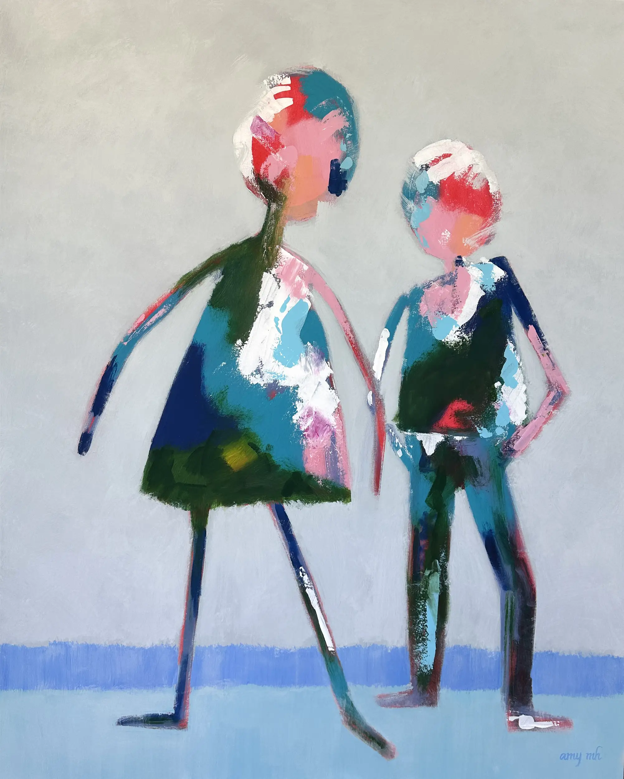 Family Ties 60 x 48 the girls 2025 Naples Florida Art Gallery