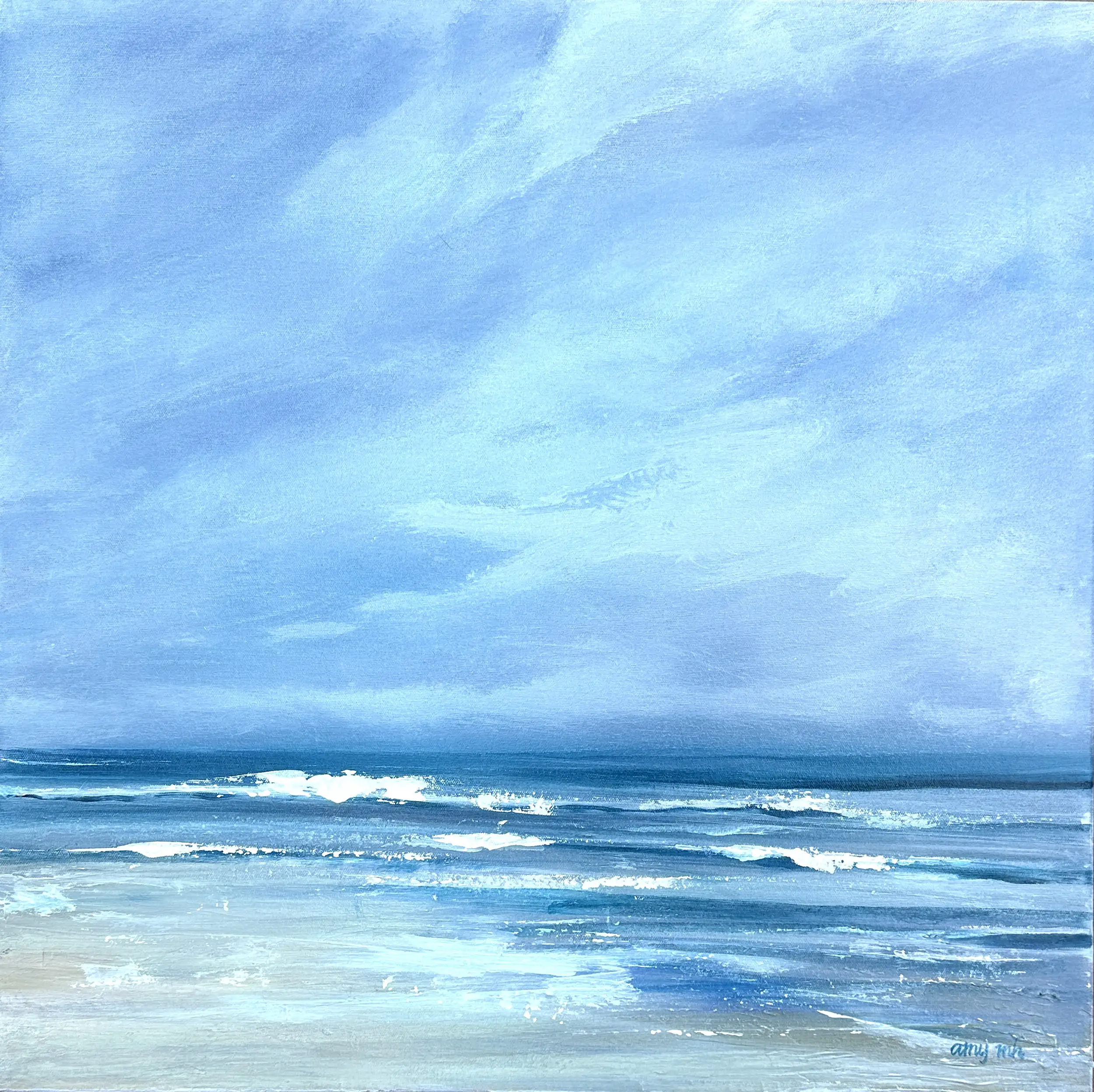 Rhythm + Blues 24 x 24 coastals 2025 Naples Florida Art Gallery