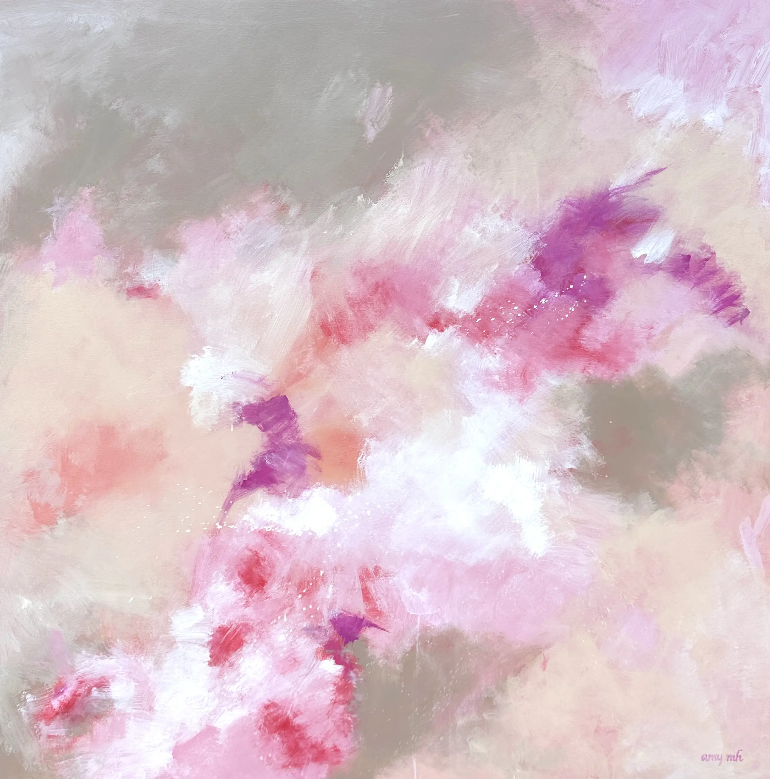 Love Affair 60 x 60 abstracts 2025 Naples Florida Art Gallery