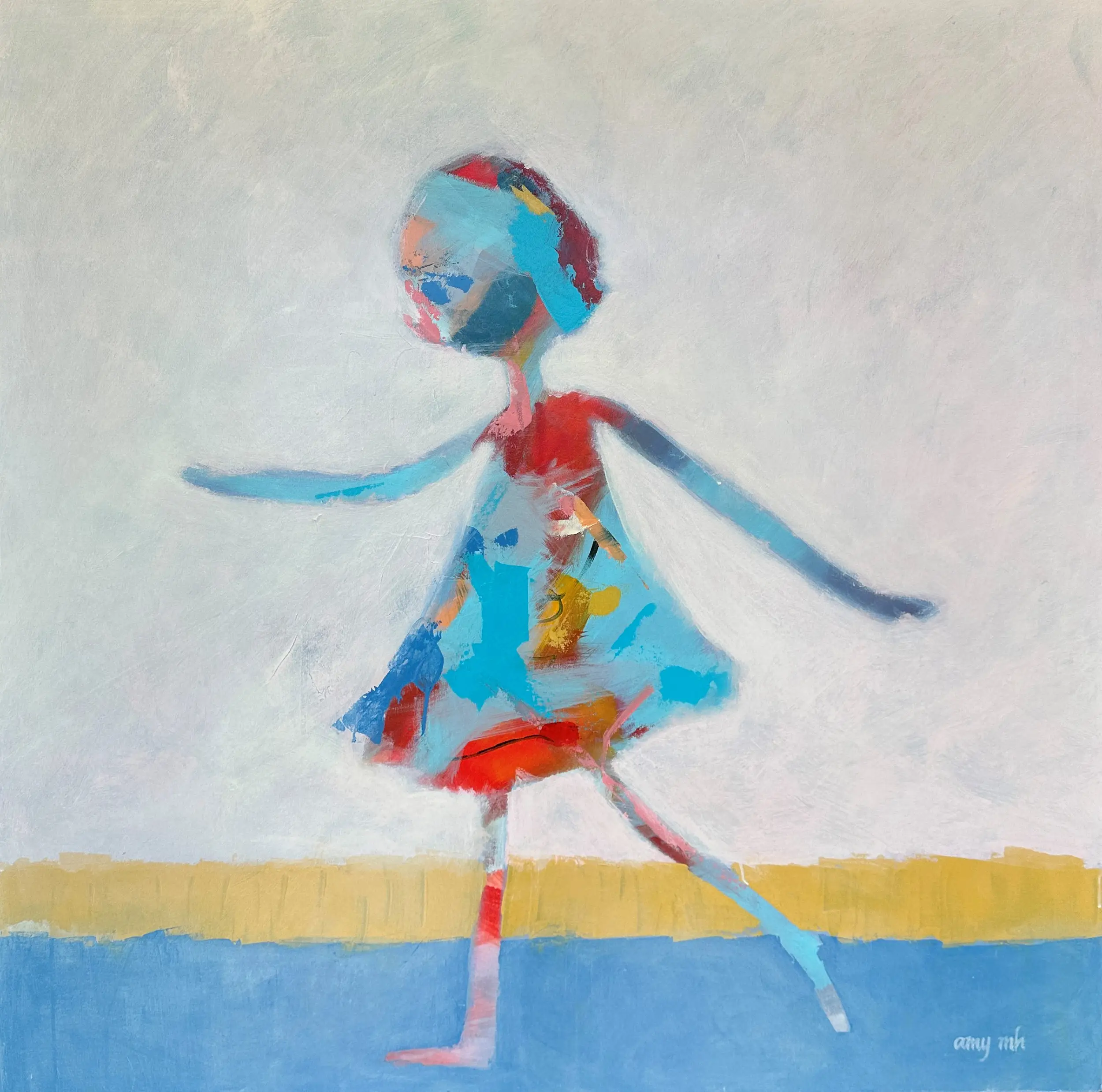 Going Places 48 x 48 the girls 2024 Naples Florida Art Gallery