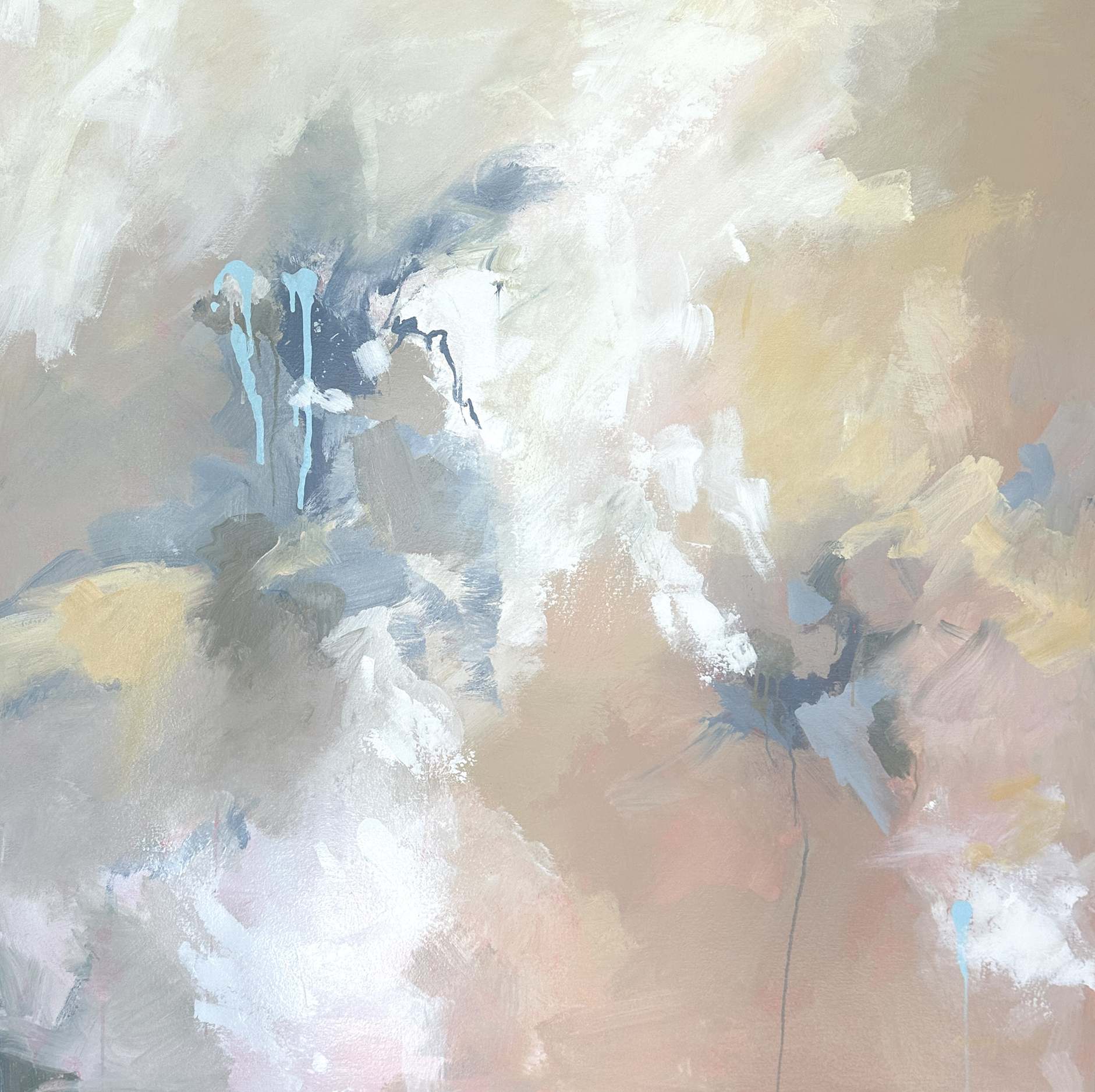 Almond Joy 48 x 48 abstracts 2025 Naples Florida Art Gallery