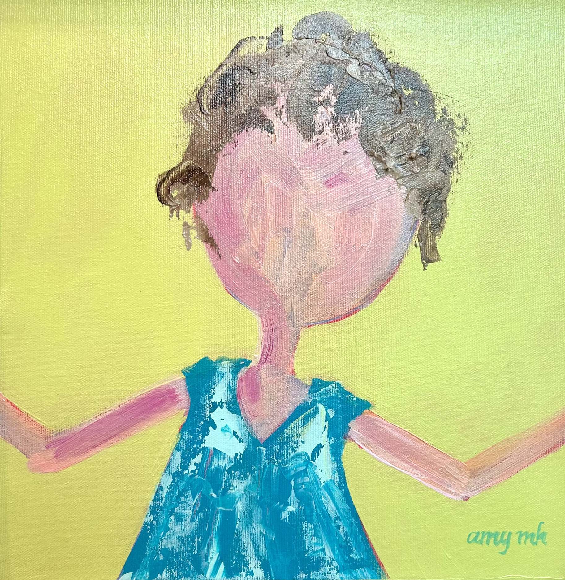 Brownie (framed) 12 x 12 the girls 2025 Naples Florida Art Gallery