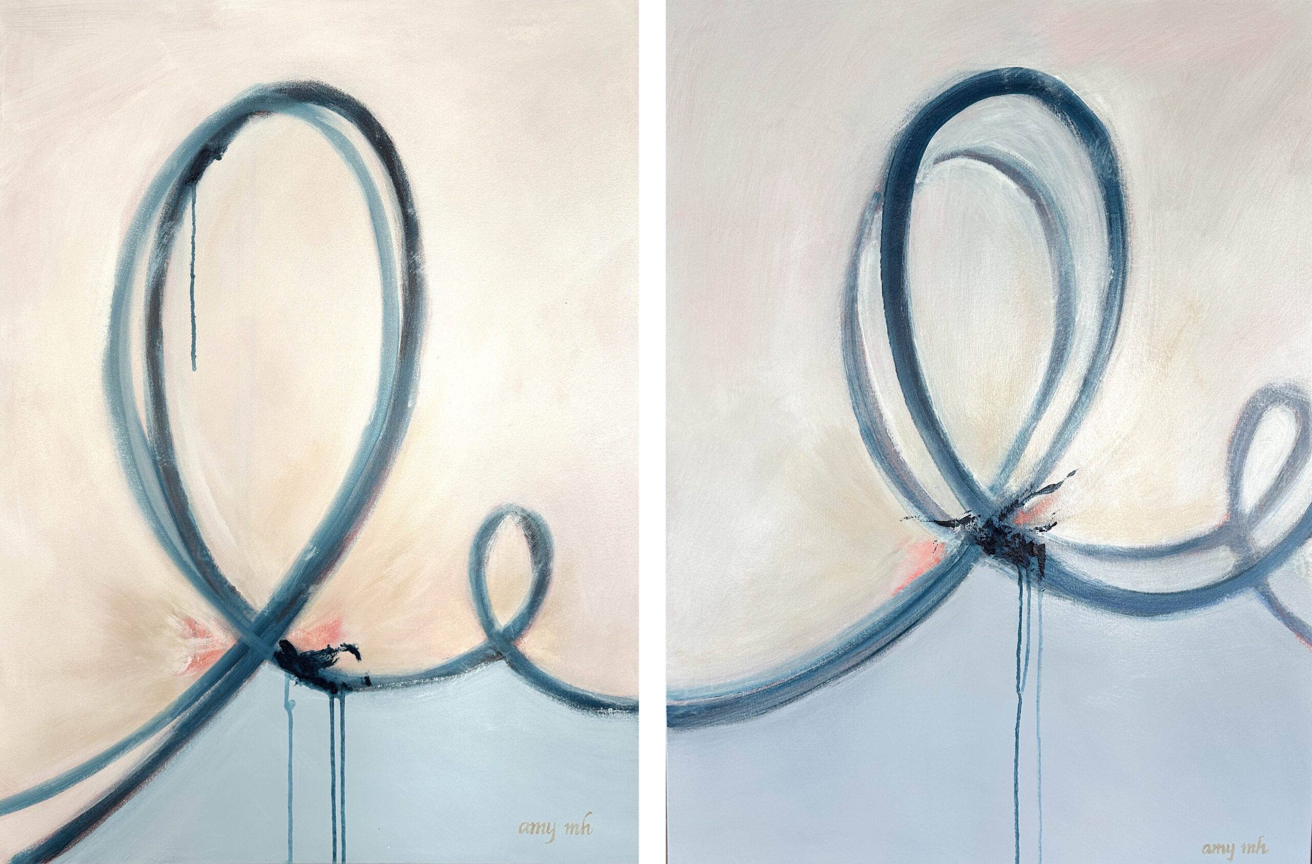 Over the Moon 40 x 30 abstracts 2025 Naples Florida Art Gallery