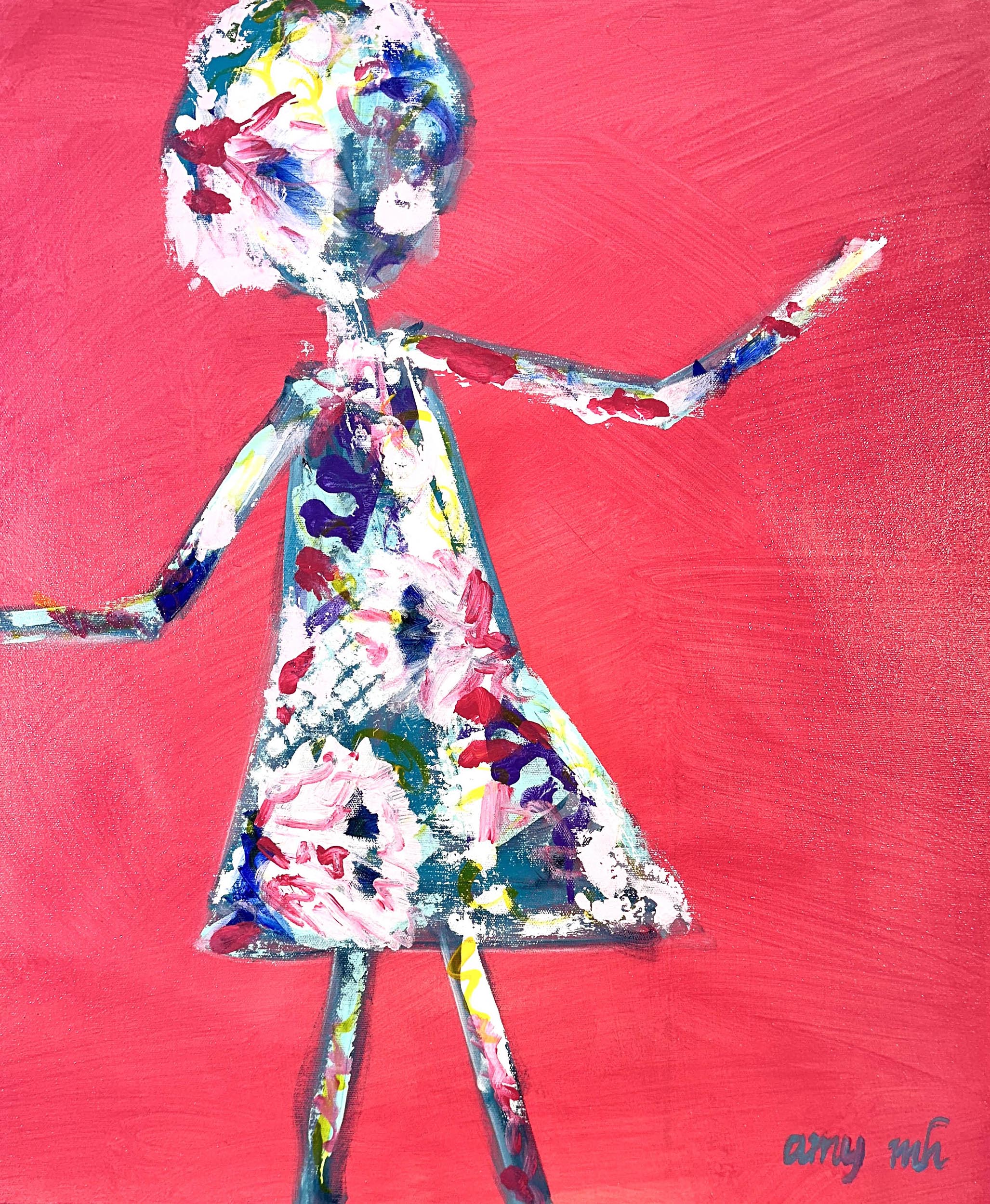 Ode to Lilly 24 x 24 the girls 2025 Naples Florida Art Gallery