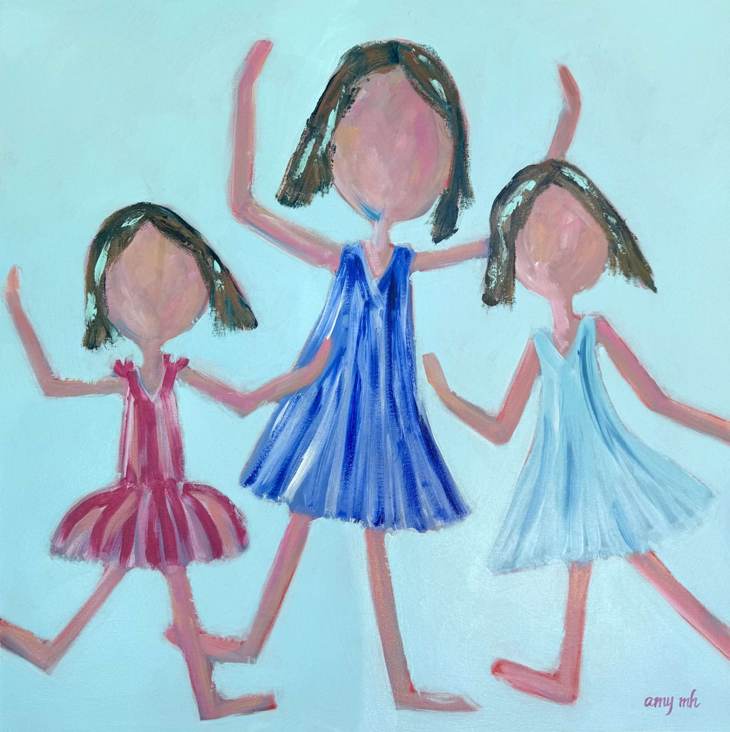 Sweet Haven 36x36 the girls 2026 Naples Florida Art Gallery