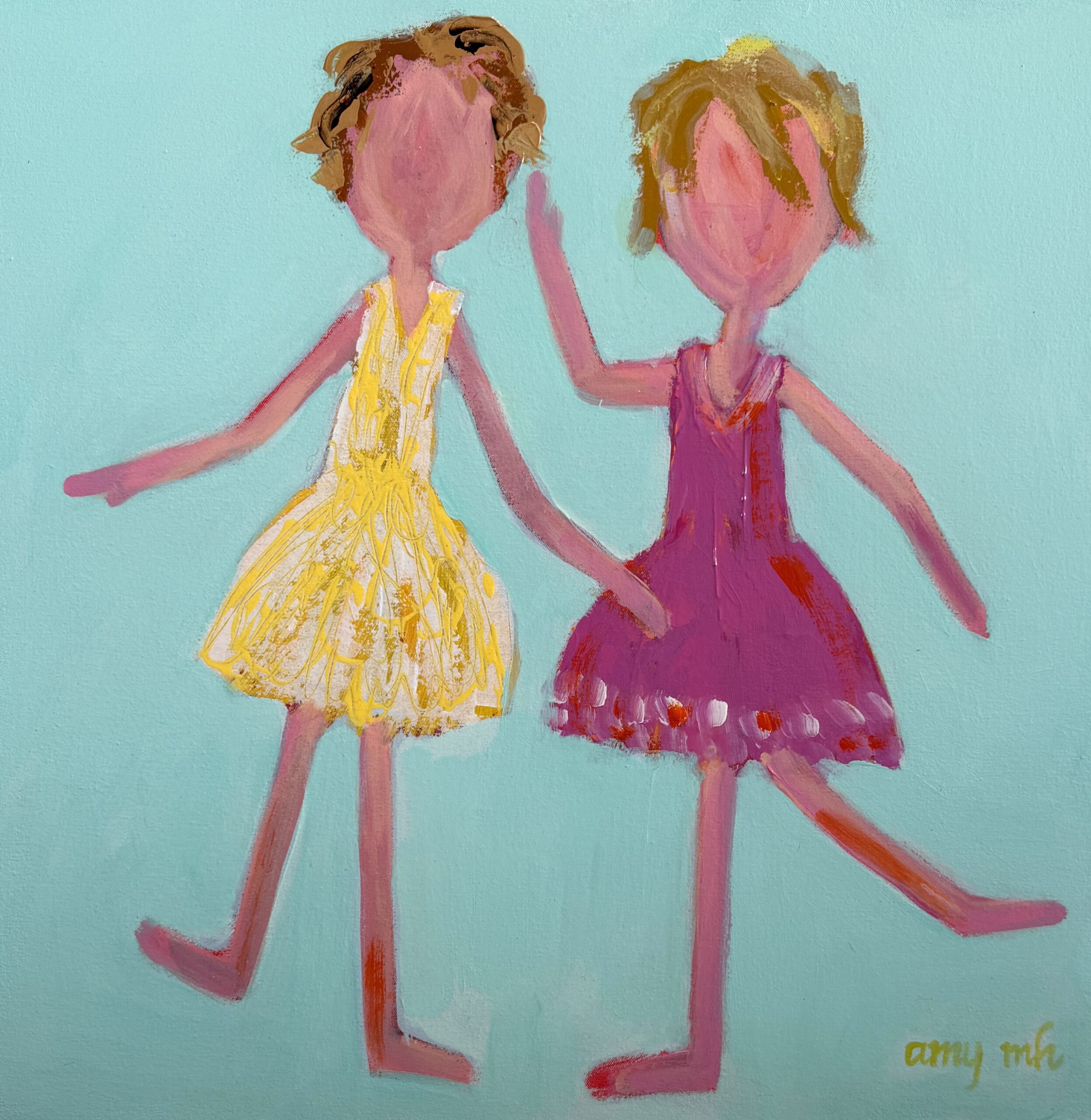 Zig Zag 24x24 the girls 2026 Naples Florida Art Gallery