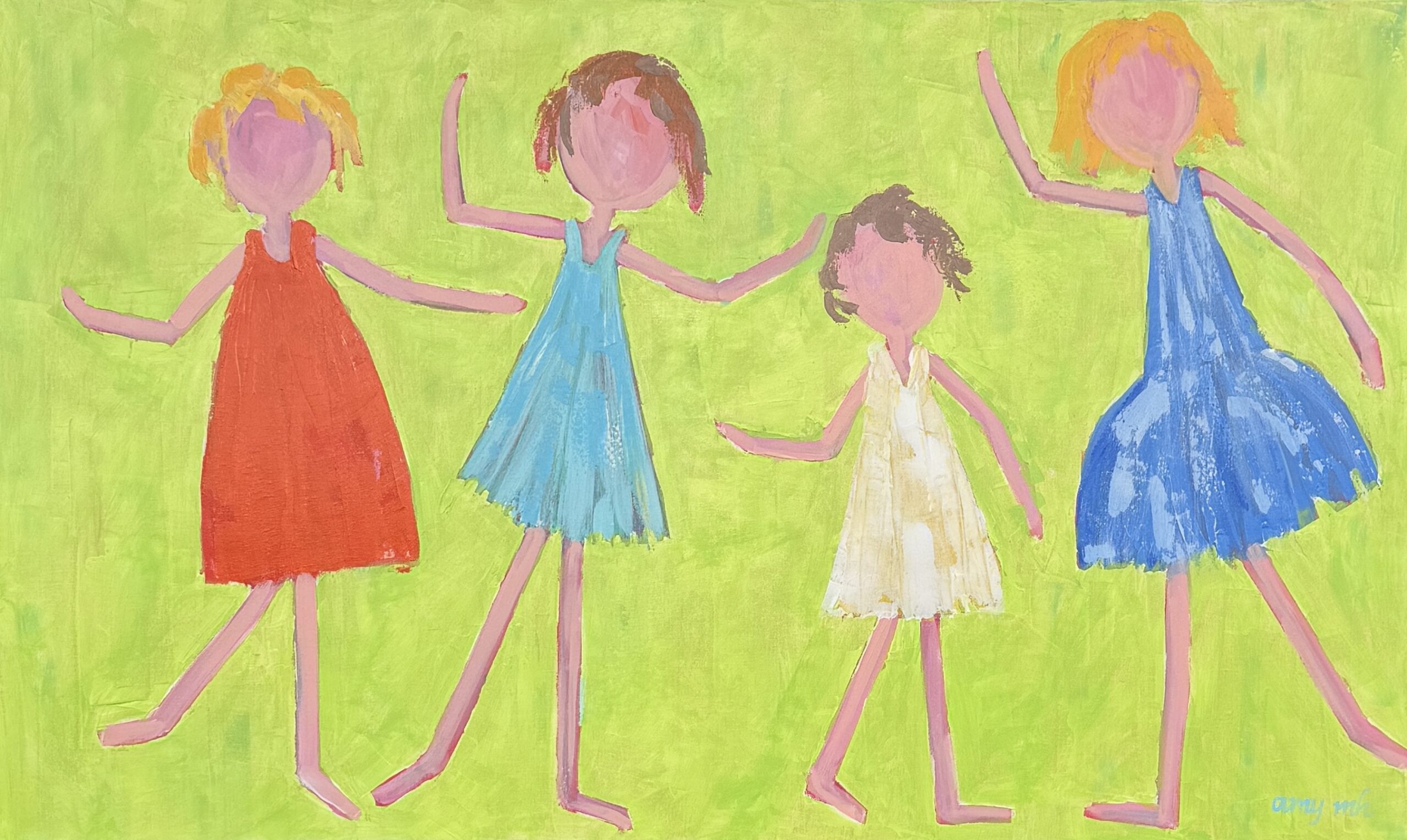 You Belong Here (Framed) 36x60 the girls 2026 Naples Florida Art Gallery