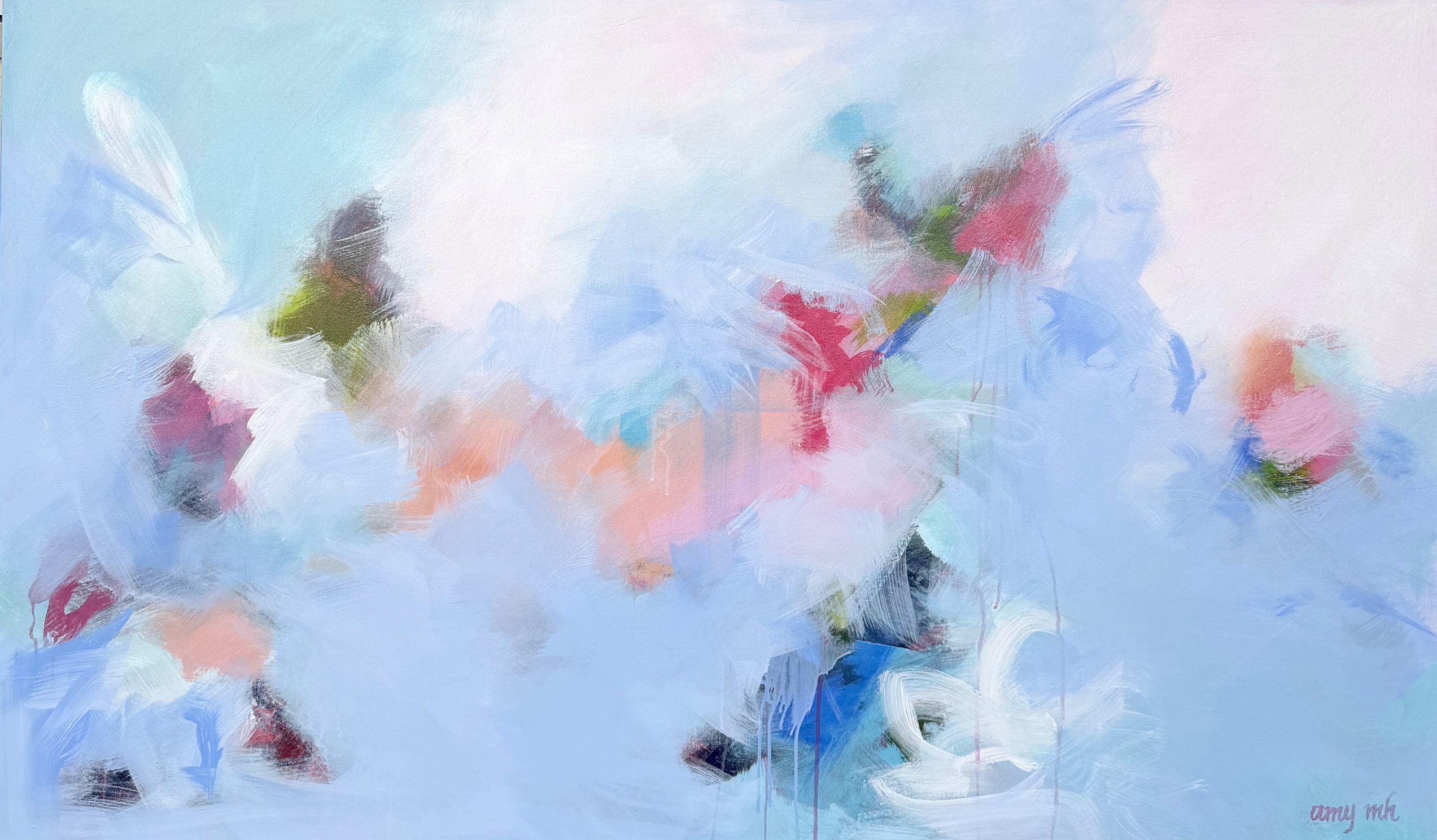 Garden Party 36x60 abstracts 2026 Naples Florida Art Gallery